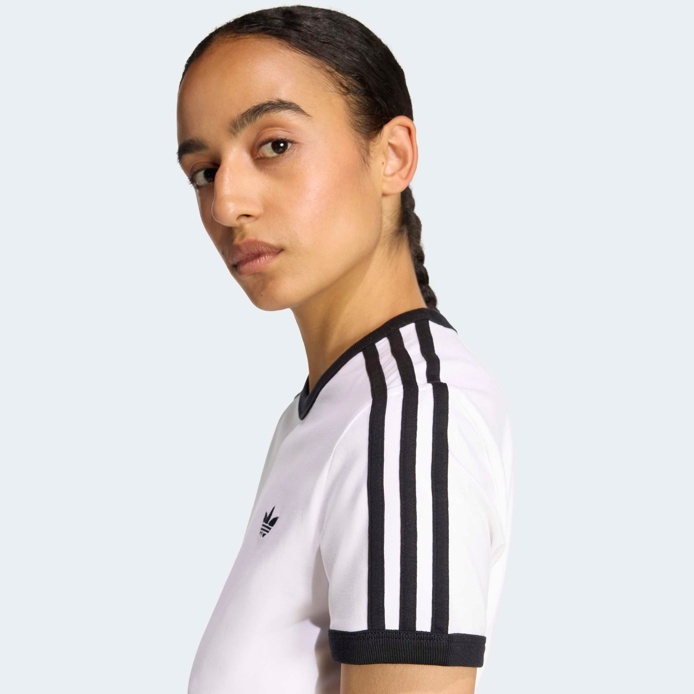 adidas Originals T-Shirt »3-STREIFEN SCHMAL GESCHNITTEN« sanft anliegende Passform, ohne Verschluss, für sportlichen Look
