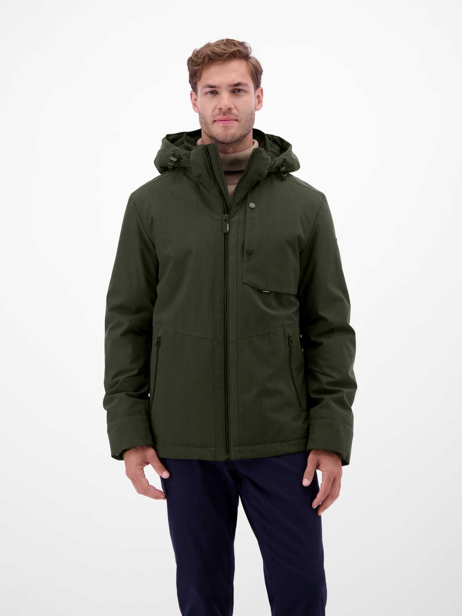 LERROS Blouson »LERROS Herren Blouson in Stukturoptik«, mit Kapuze, Wasser- und windabweisend