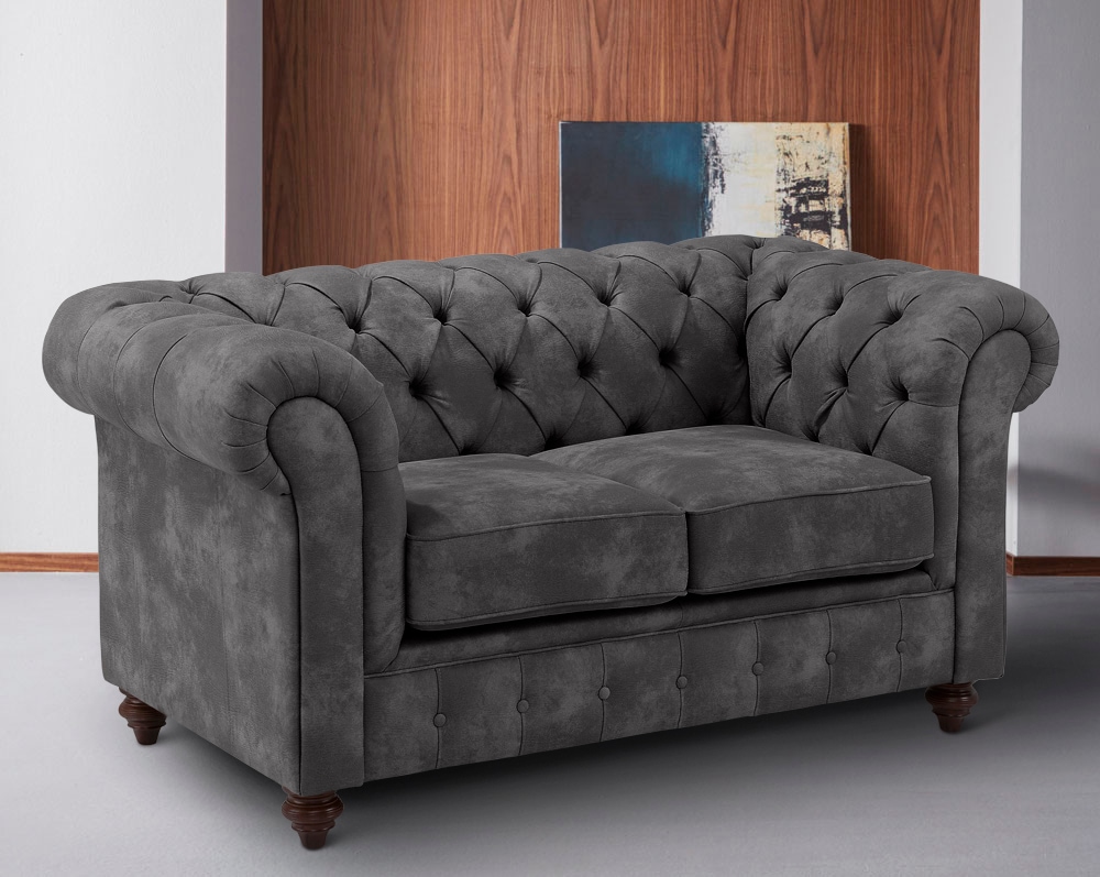 Home affaire Chesterfield-Sofa »Chesterfield 2-Sitzer  B/T/H: 150/89/74 cm« mit hochwertiger Knopfheftung , auch in Leder