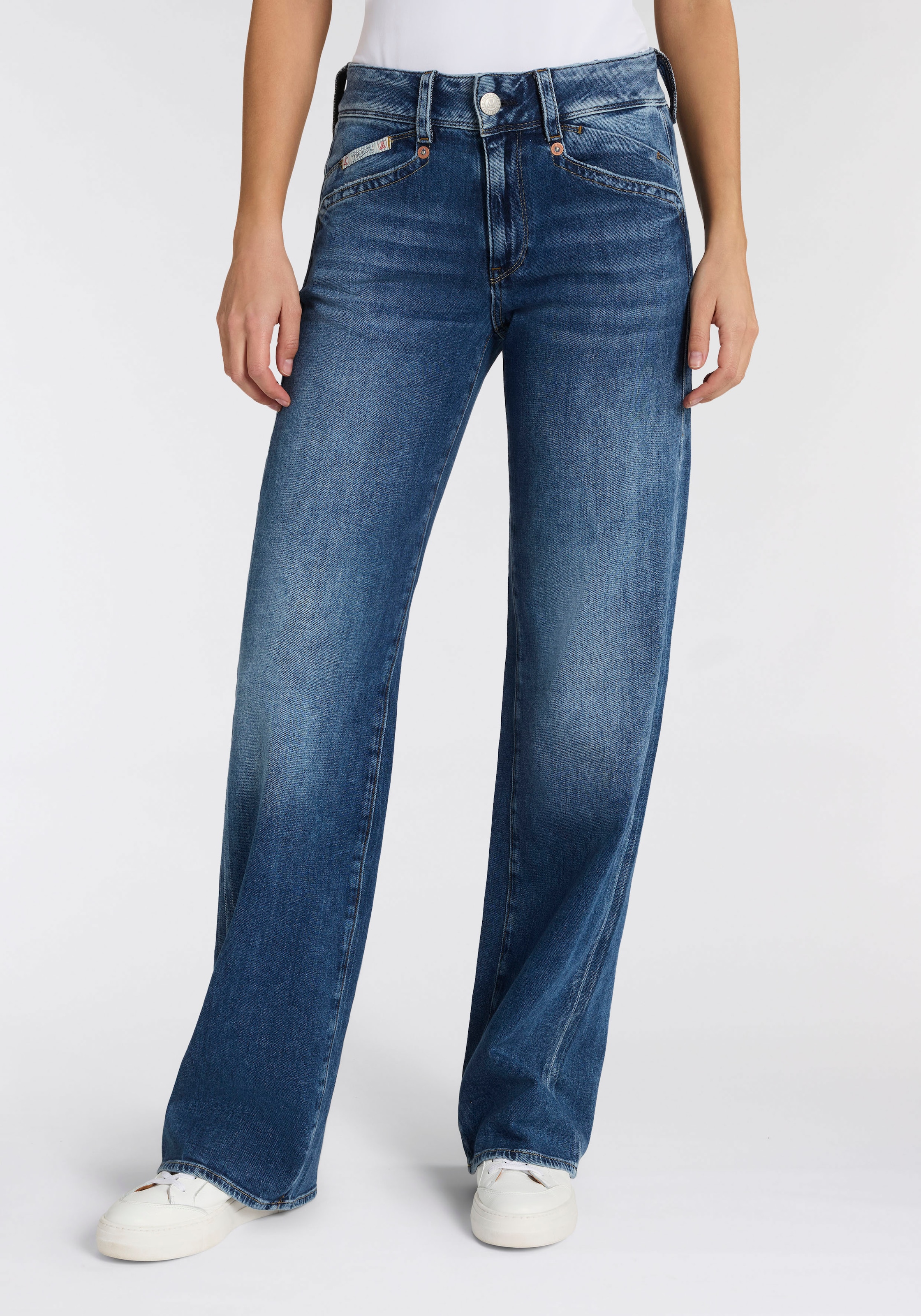 Herrlicher Straight-Jeans »Prime New Denim Stretch« mit Spitzbund hinten