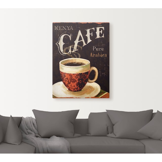 Artland Wandbild »Heutiger Kaffee I«, Getränke, (1 St.), als Leinwandbild,  Wandaufkleber oder Poster in versch. Größen bei OTTO