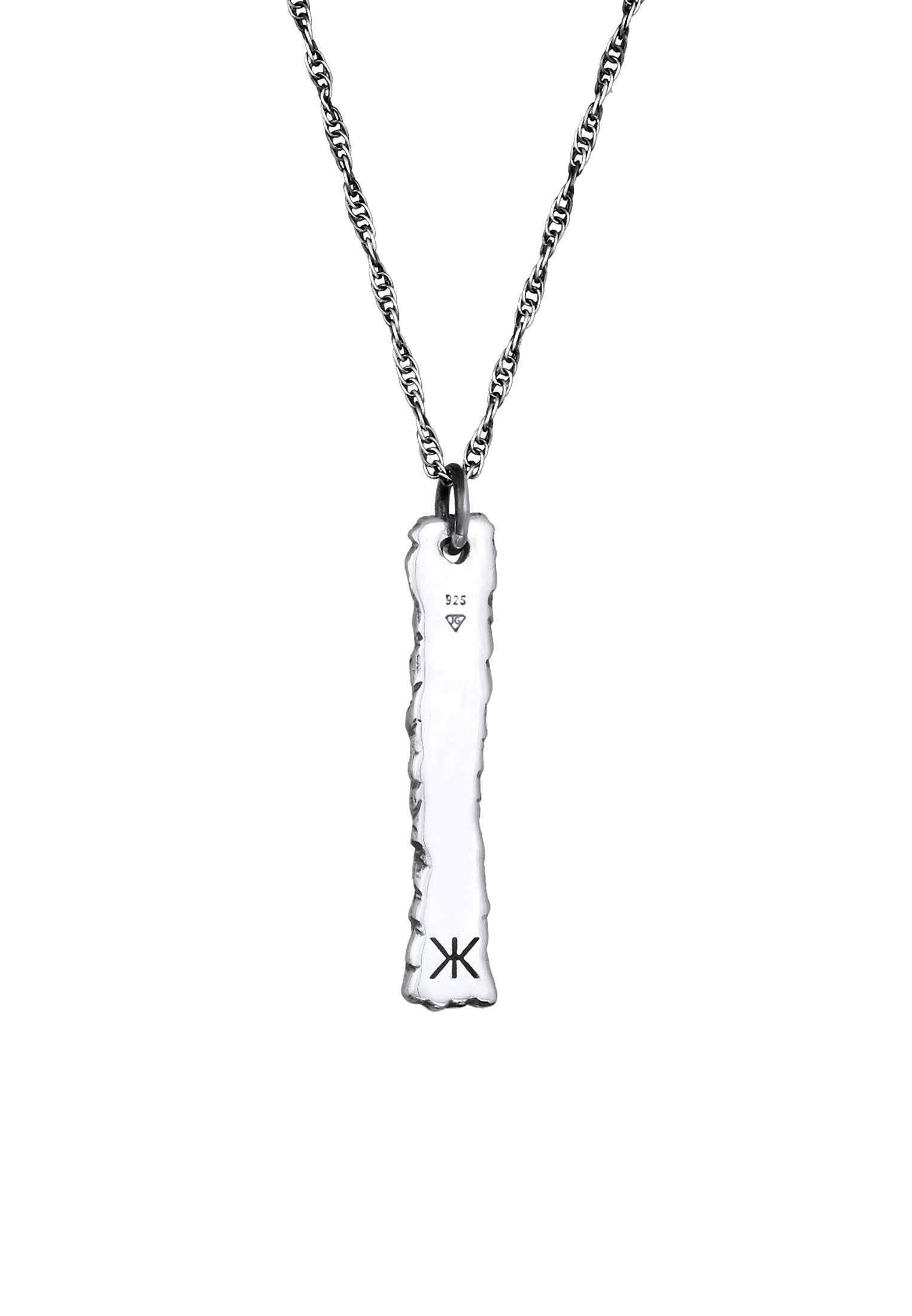 Kuzzoi Kette mit Anhänger »Halskette Peace Frieden Figarokette 925 Silber«