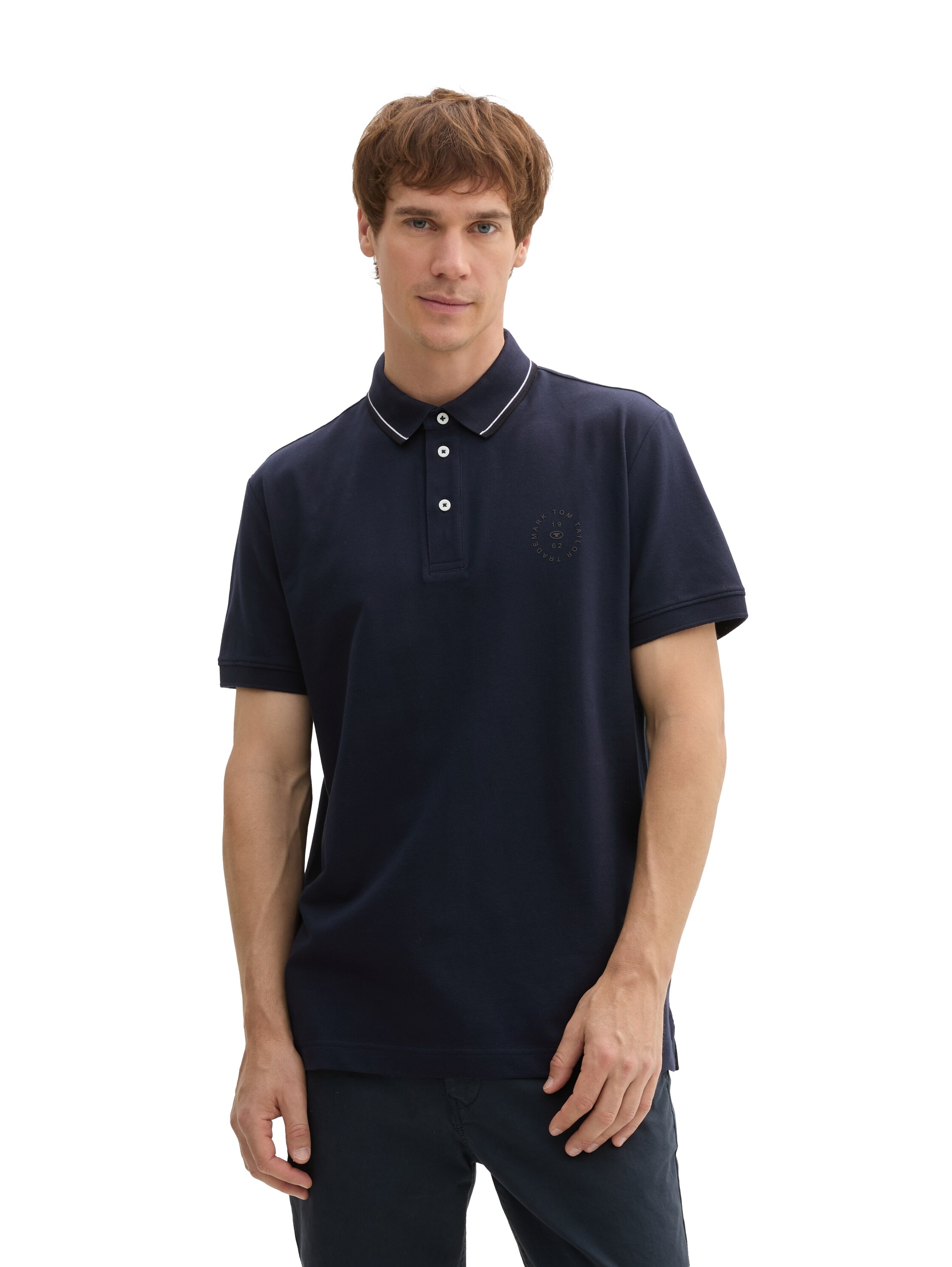 TOM TAILOR Poloshirt, mit Logo Print