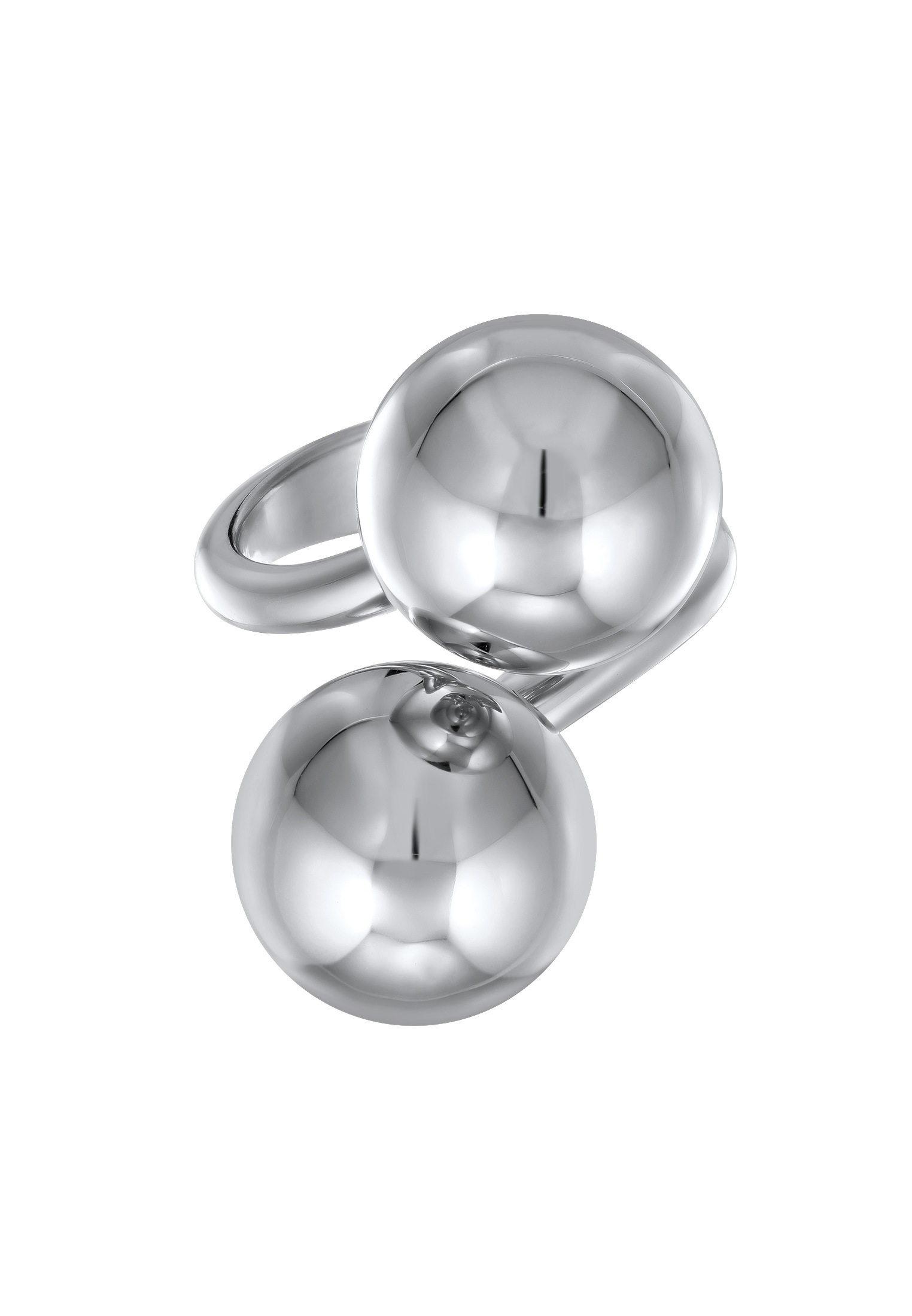 Elli Premium Silberring »Ring Kugel Chunky Design Offen 925 Sterling Silber«