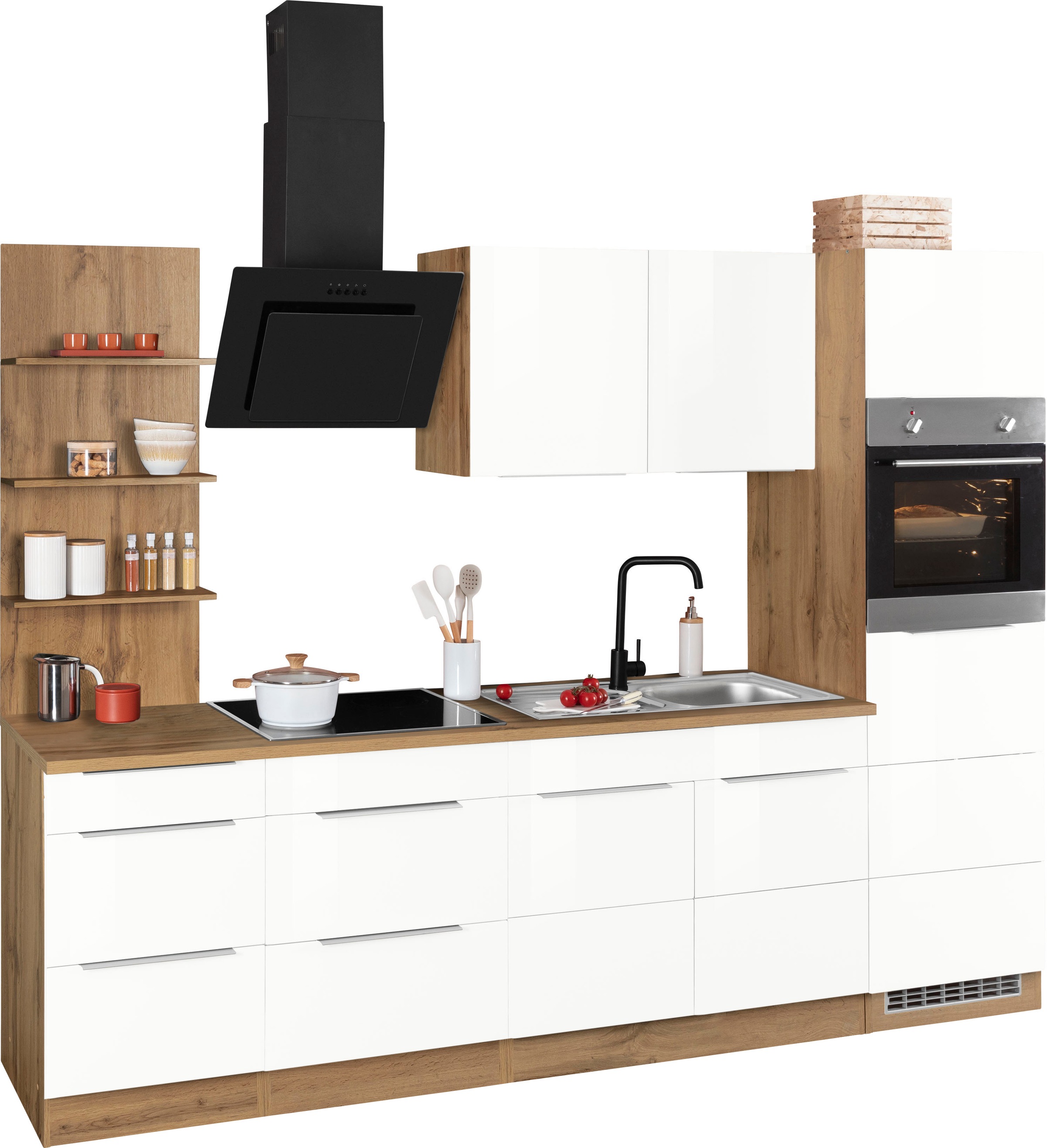 HELD Küchenzeile Online »Brindisi«, MÖBEL Shop im OTTO 270 cm Breite E-Geräten, mit