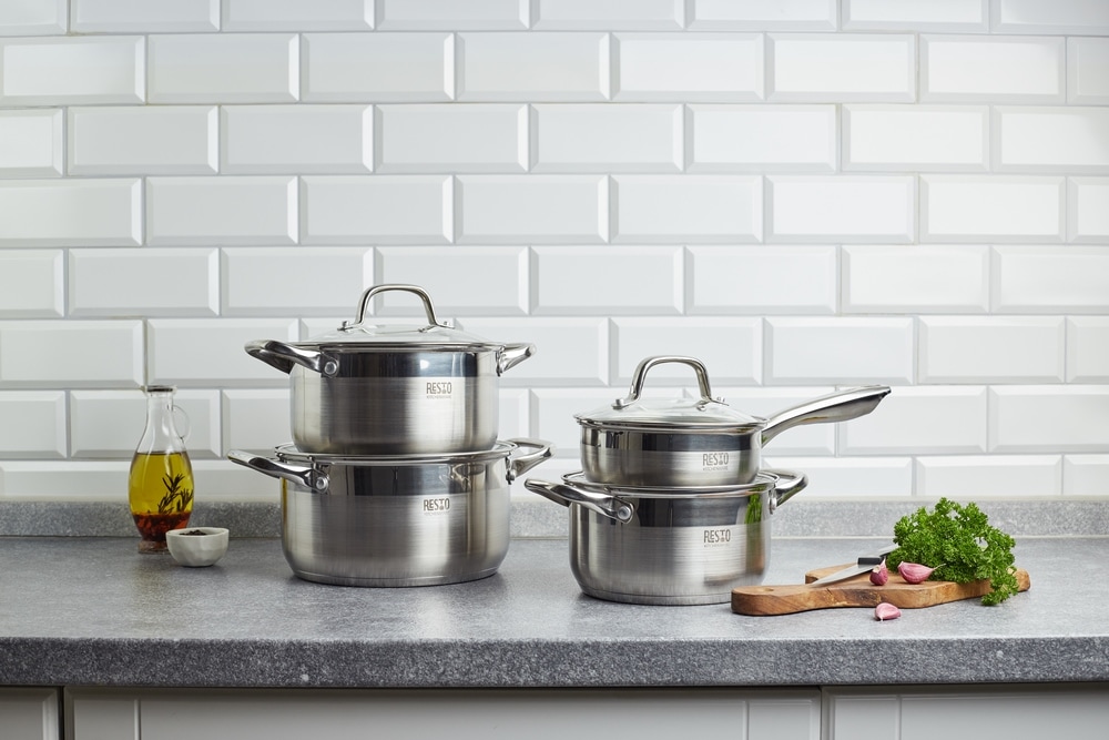 RESTO Kitchenware Kochtopf »Libra, Topf energiesparend und spülmaschinenfest« 2 Stk. tlg. Edelstahl 18/10