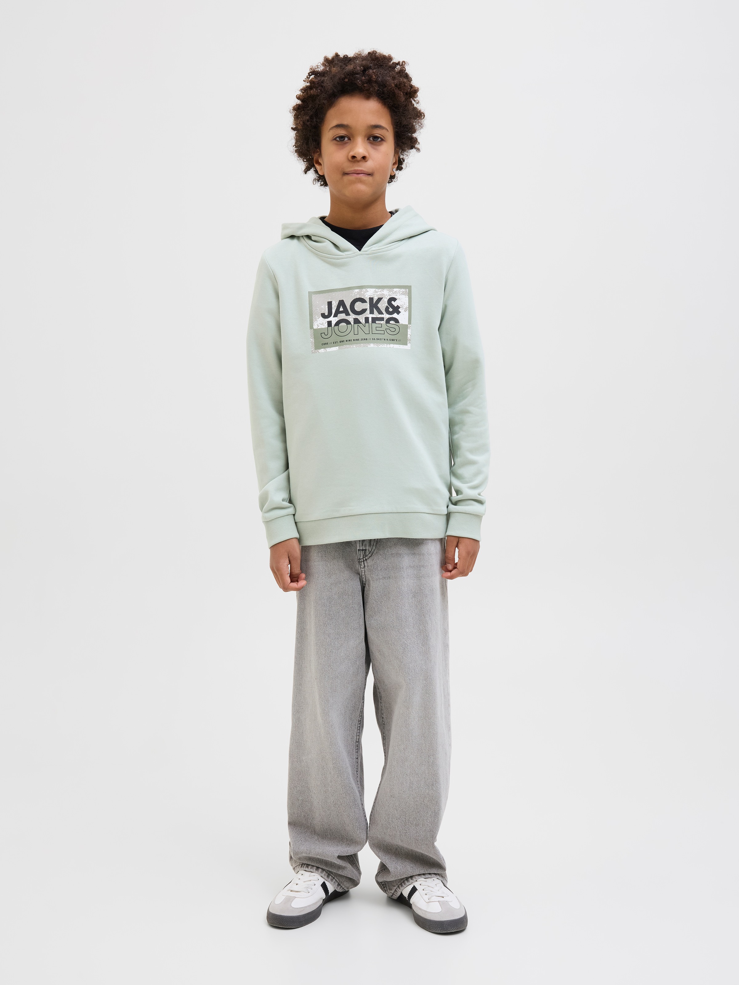 Jack & Jones Junior Hoodie »JCOLOGAN SS24 PRINT SWEAT HOOD SN JNR«