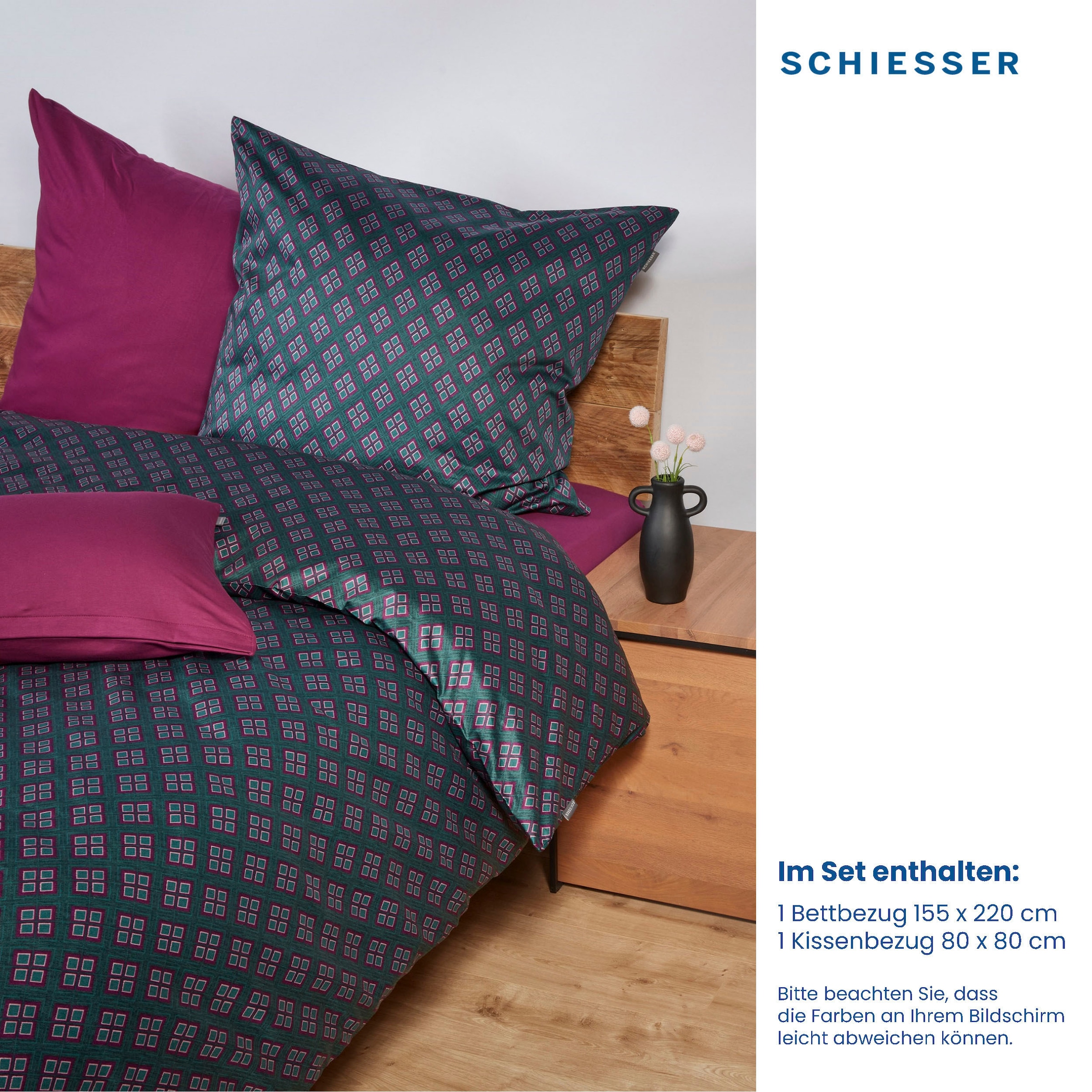 Schiesser Wendebettwäsche »Yosa«, Grafische Muster