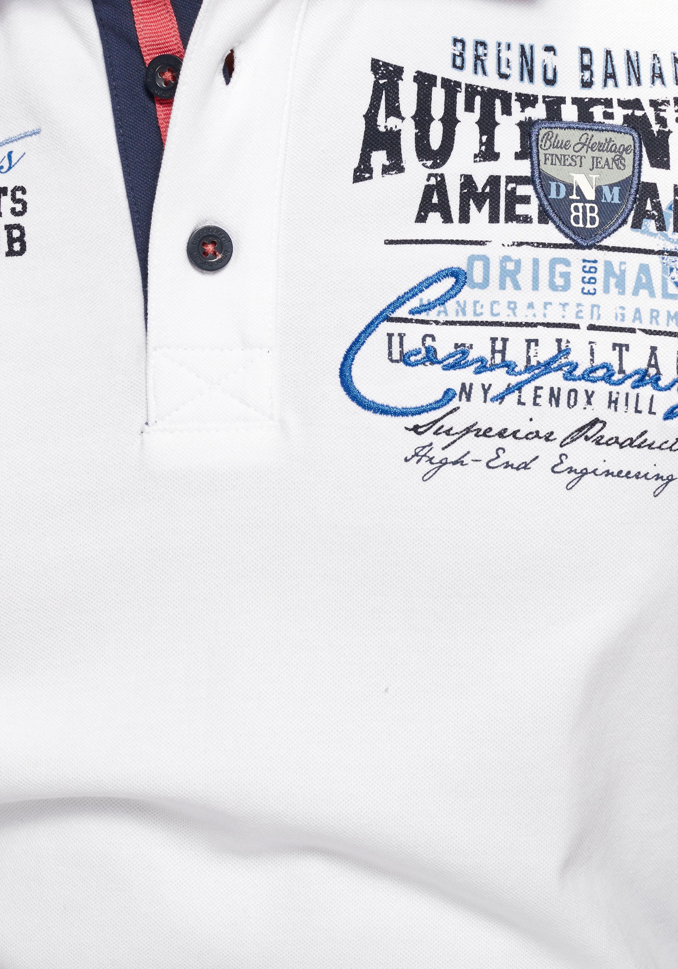 Bruno Banani Poloshirt, Kurzarm, körpernahe Passform, aus Baumwollmischung