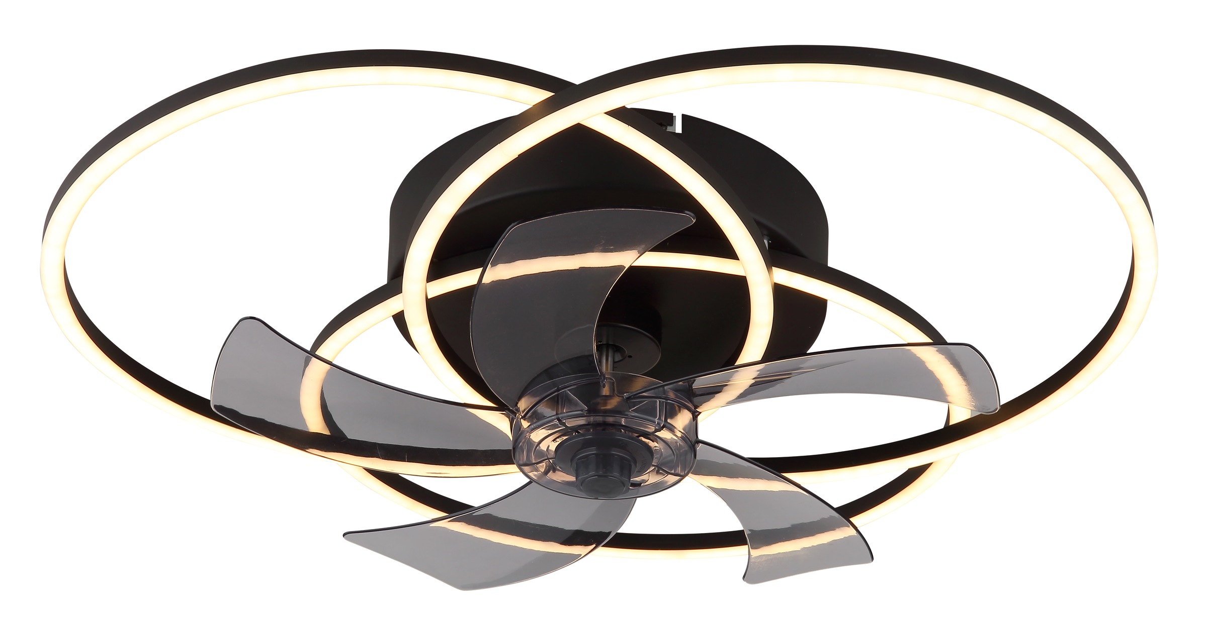 GLOBO LIGHTING Deckenleuchte »ALIA«, Leuchtmittel LED-Modul | LED fest integriert, Deckenventilator Metall schwarz matt, LED