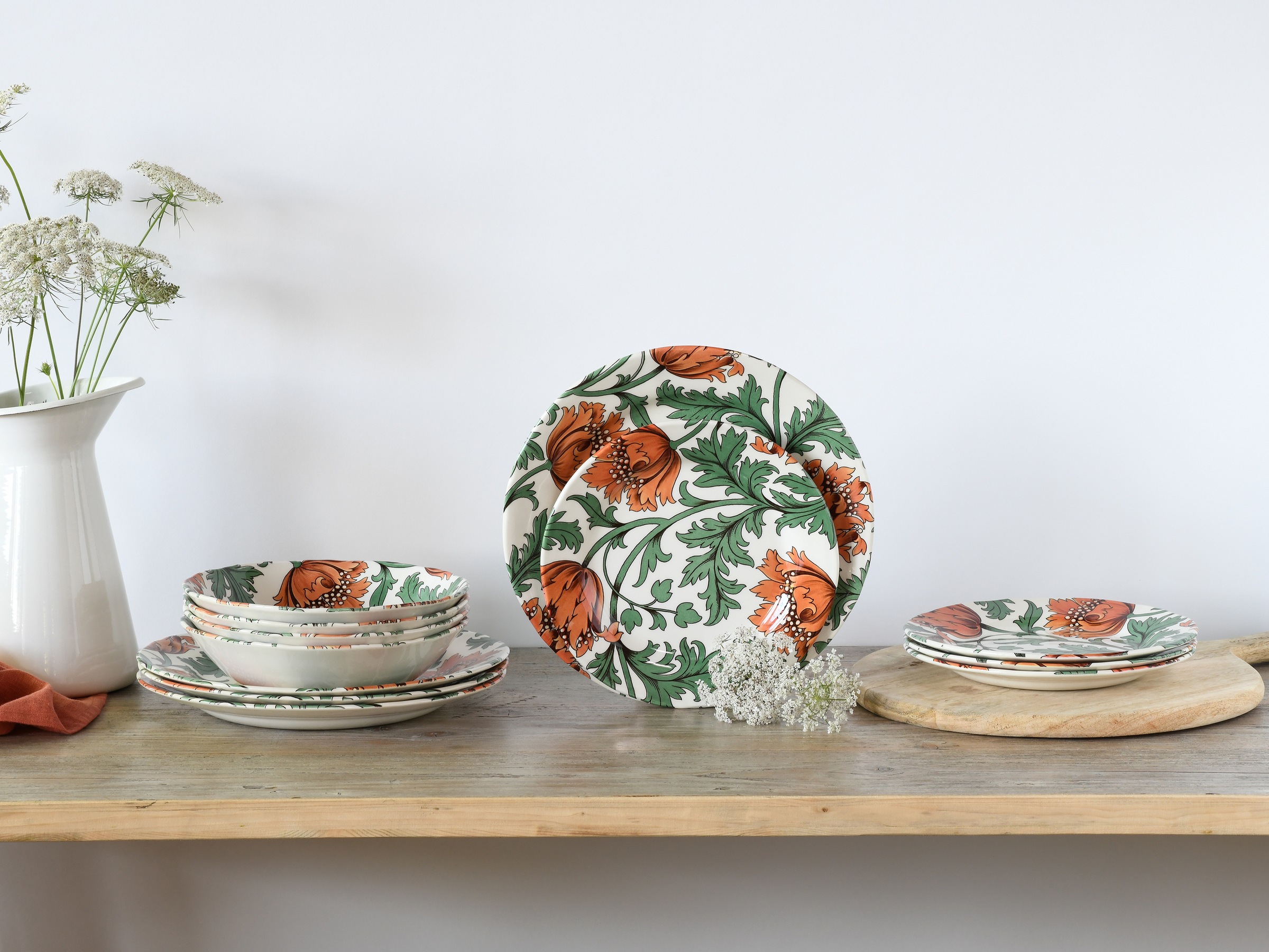 CreaTable Teller-Set »Florentina, Teller Set 12-tlg« Blumendekor