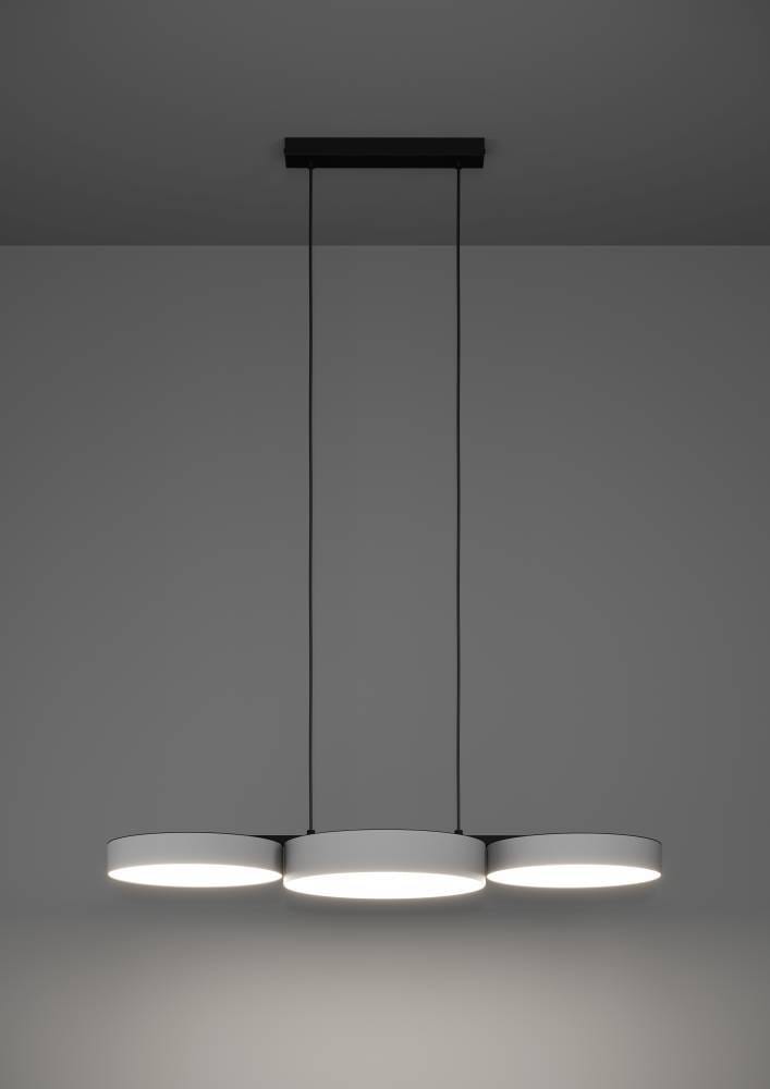 EGLO Hängeleuchte »BARBANO-Z Hängelampe, grau weiß, ZigBee 3.0, Disco-Modus, Timer«, 3 flammig, Leuchtmittel LED-Modul | LED fest integriert, App und Sprachsteuerung Alexa, ‎82 x 30 x 110 cm, exkl. Fernbedienung