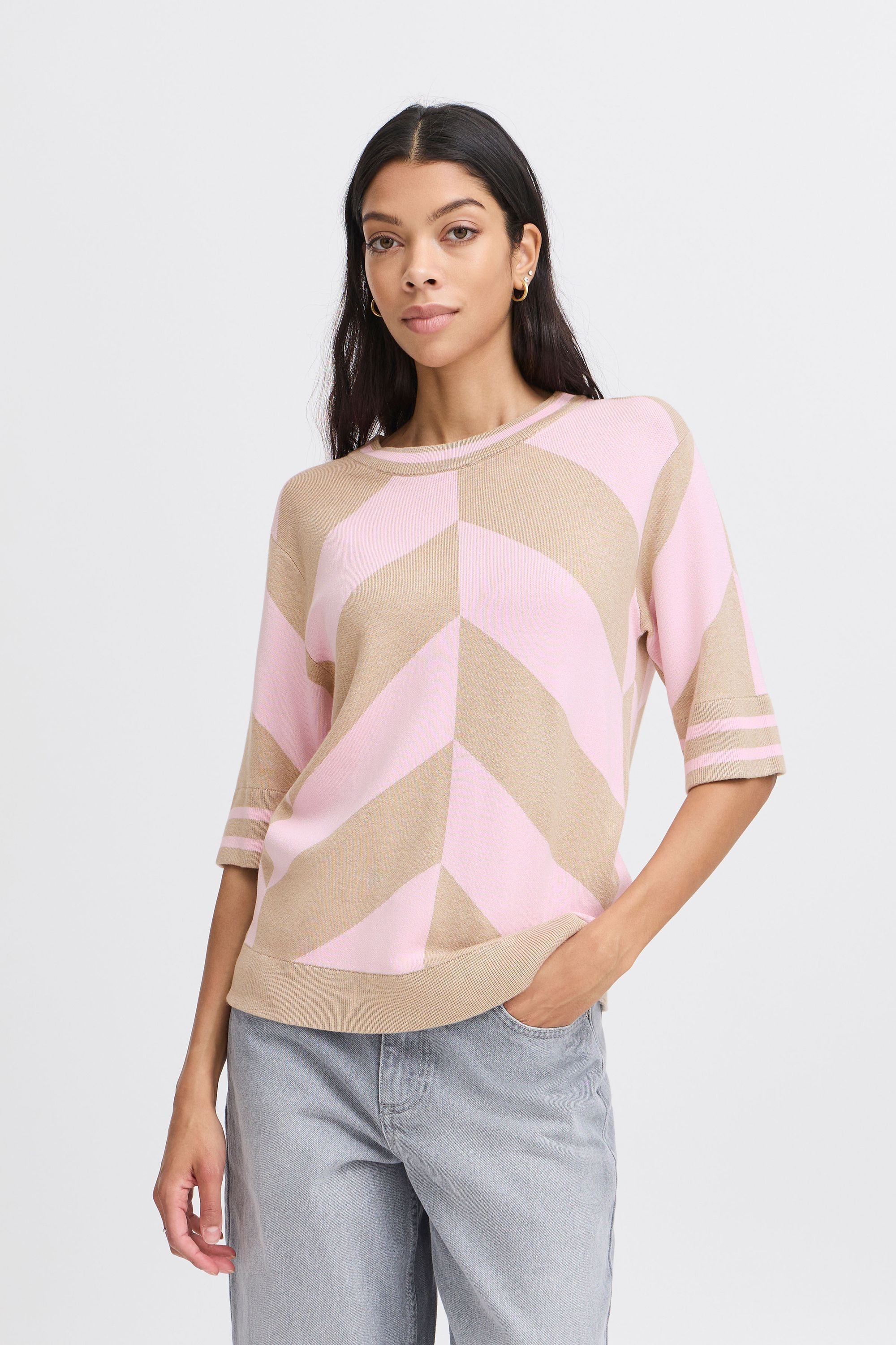b.young Strickfleece-Pullover »Strickpullover BYMMMORLA SS GEOMETRIC«