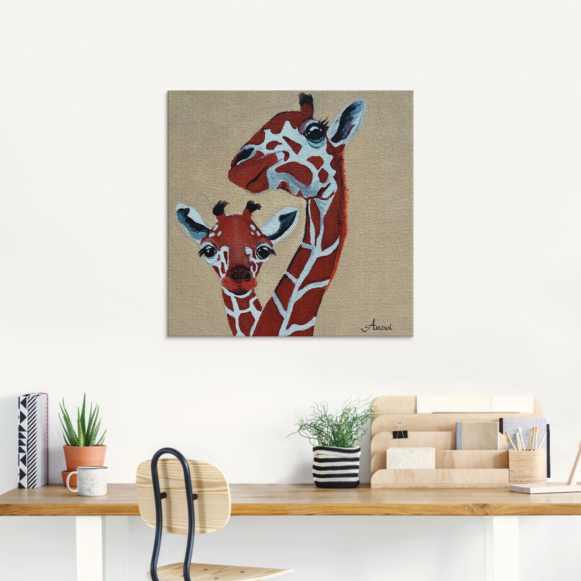 Artland Glasbild »Giraffen«, Wildtiere, (1 St.), in verschiedenen Größen
