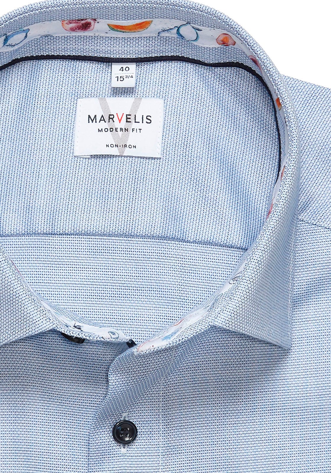 MARVELIS Kurzarmhemd modern fit, bügelfrei, Businesshemd