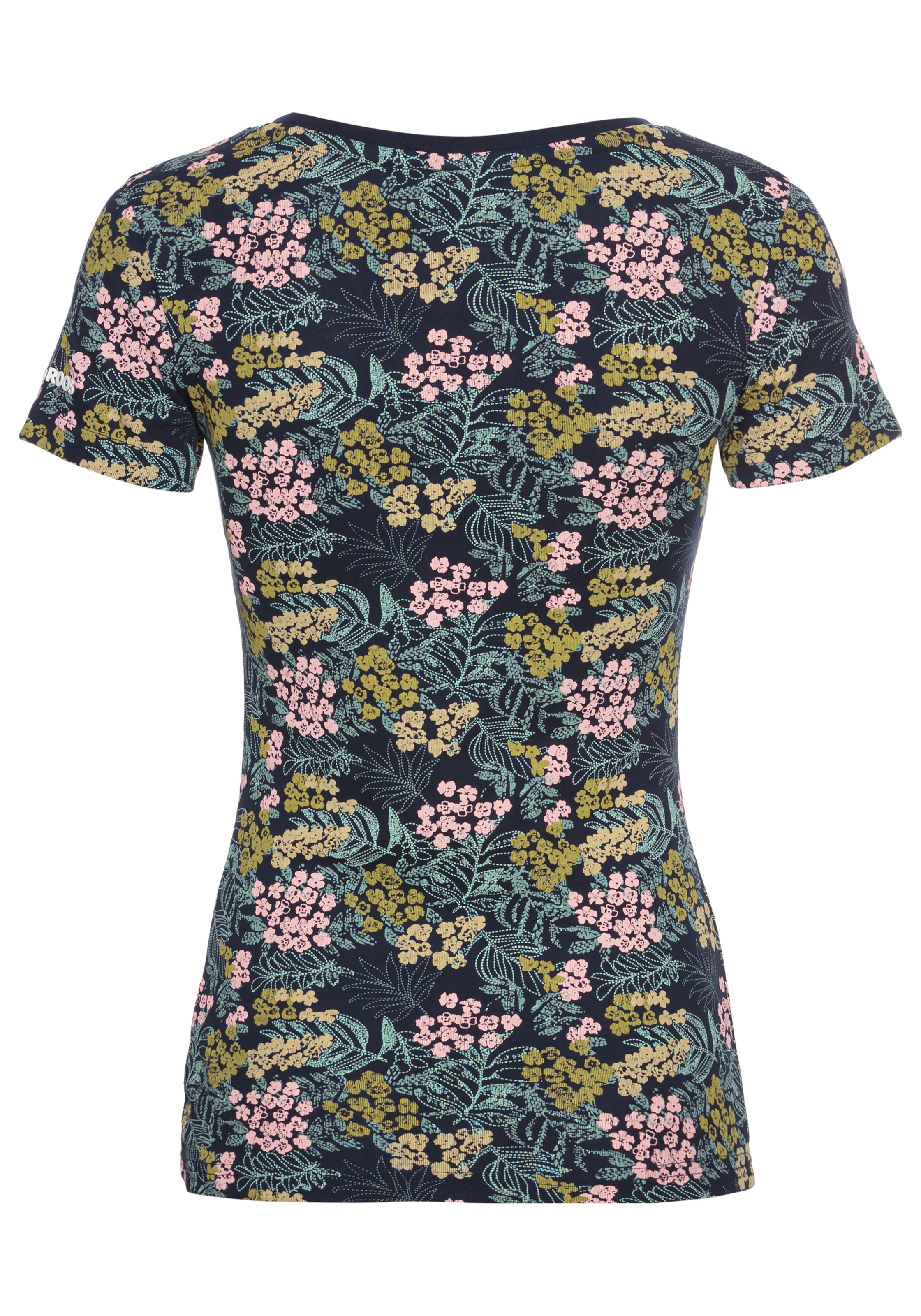 KangaROOS Kurzarmshirt, mit geblümten Allover-Print