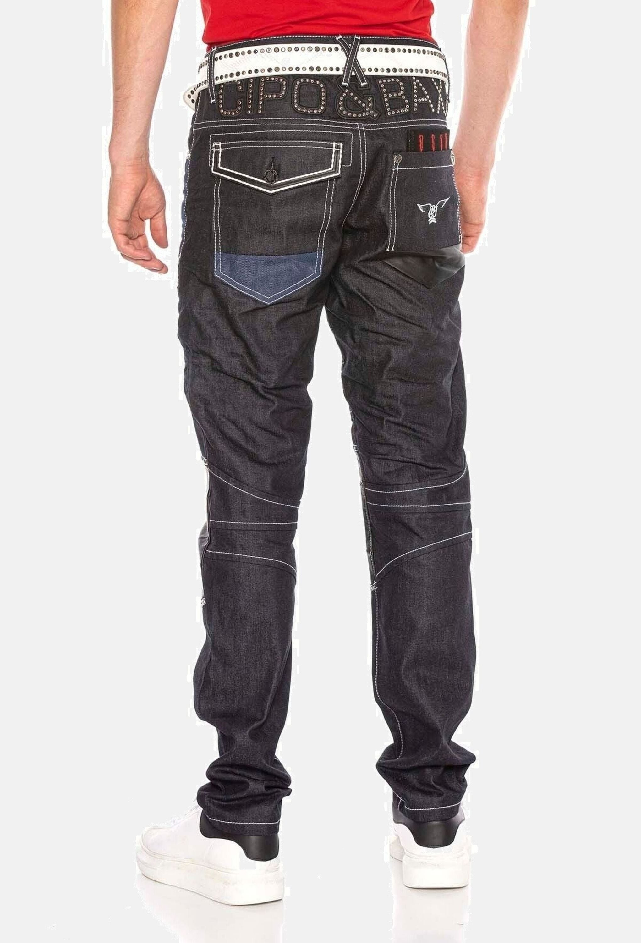 Cipo & Baxx Straight-Jeans »Cipo & Baxx Jeans DENIM« Straight Fit-Jeans im stylischen Design, CD639
