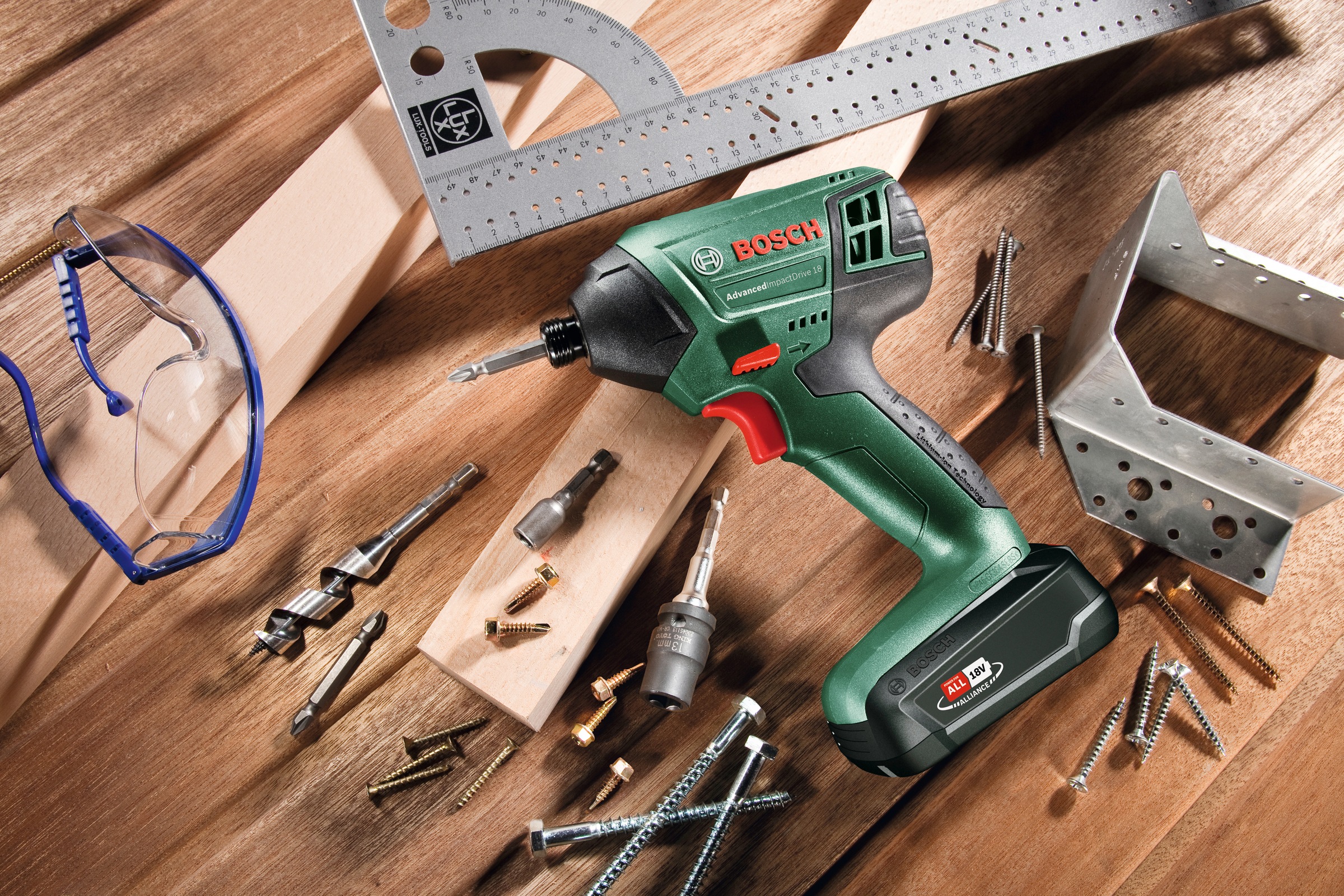 Bosch Home & Garden Akku-Schlagbohrschrauber »AdvancedImpactDrive 18« Set,  inkl. Akku und Ladegerät