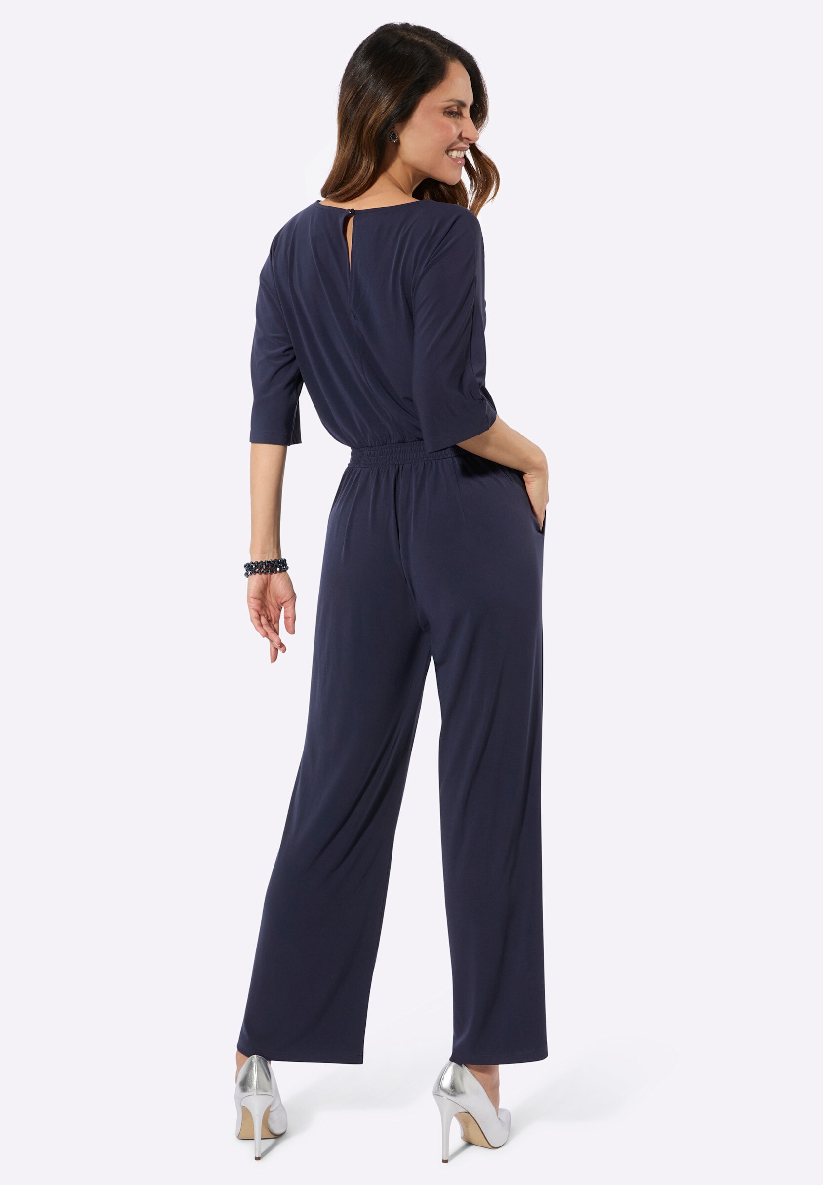 Witt Jumpsuit »Jumpsuit Jumpsuit mit Spitze am V-Ausschnitt«