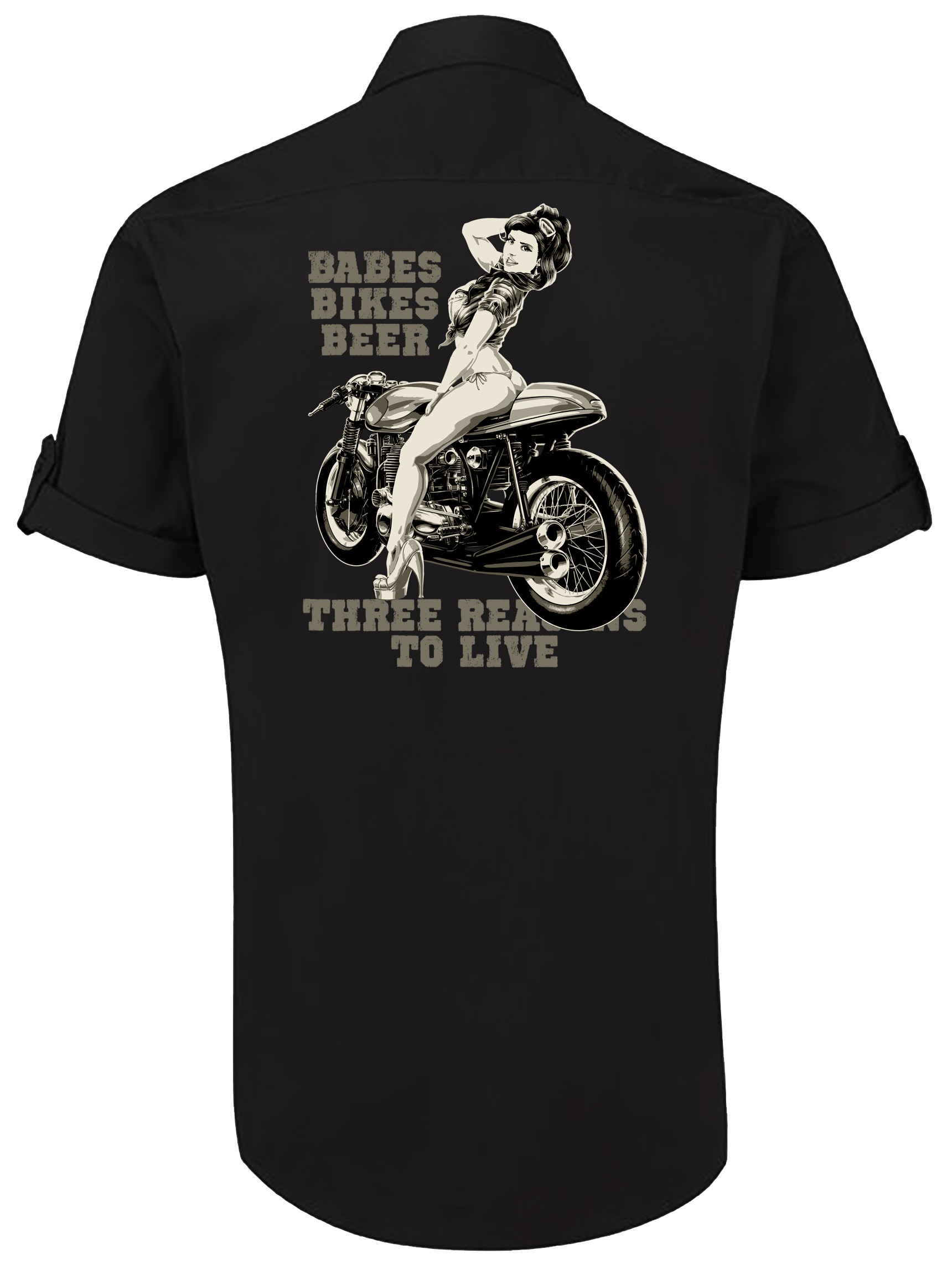 GASOLINE BANDIT® Hemd mit hochwertigem Biker-Siebdruck