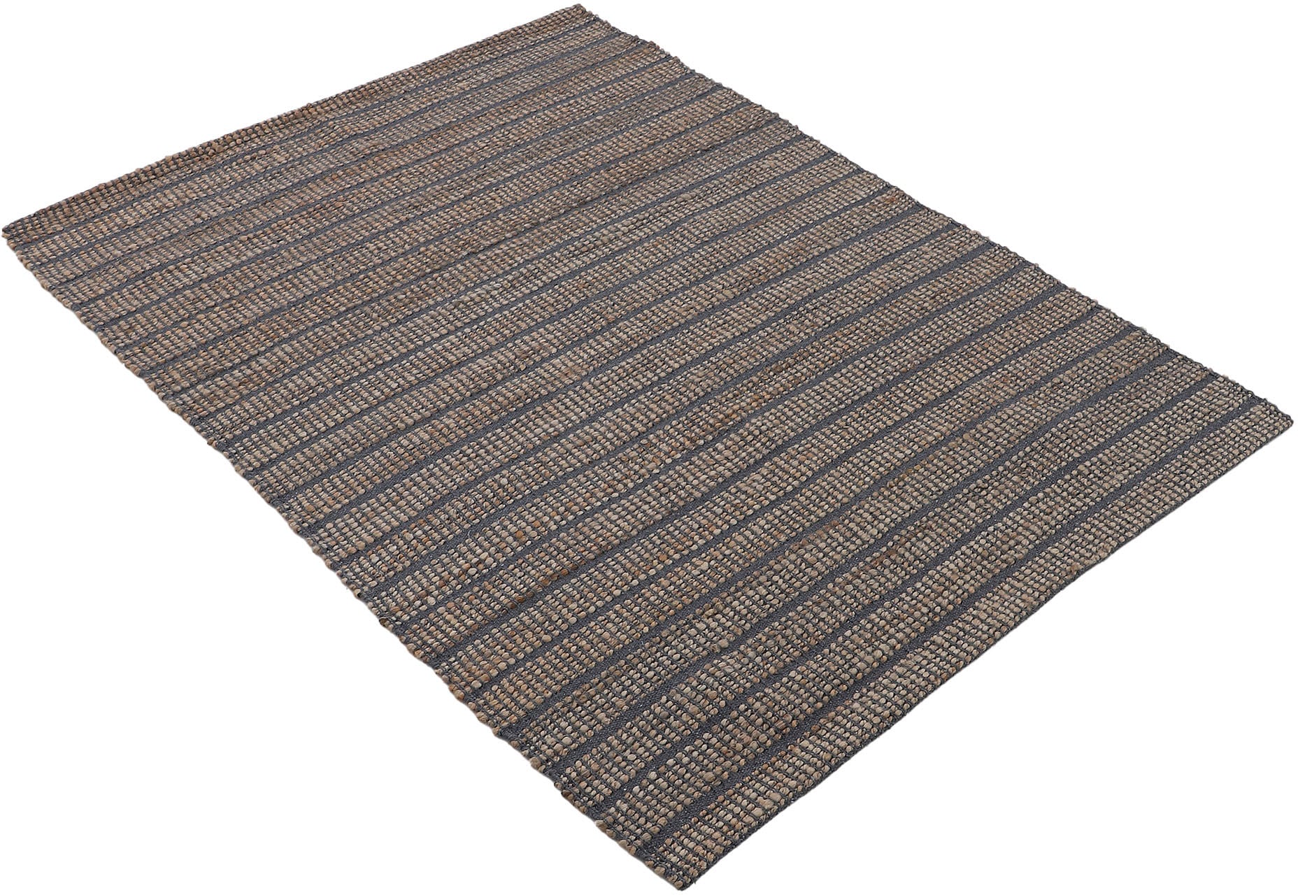 carpetfine Teppich »Lara, auch als Läufer«, rechteckig, 6 mm Höhe, handgearbeitet, Wendeteppich aus 70% Jute/Baumwolle, Wohnzimmer
