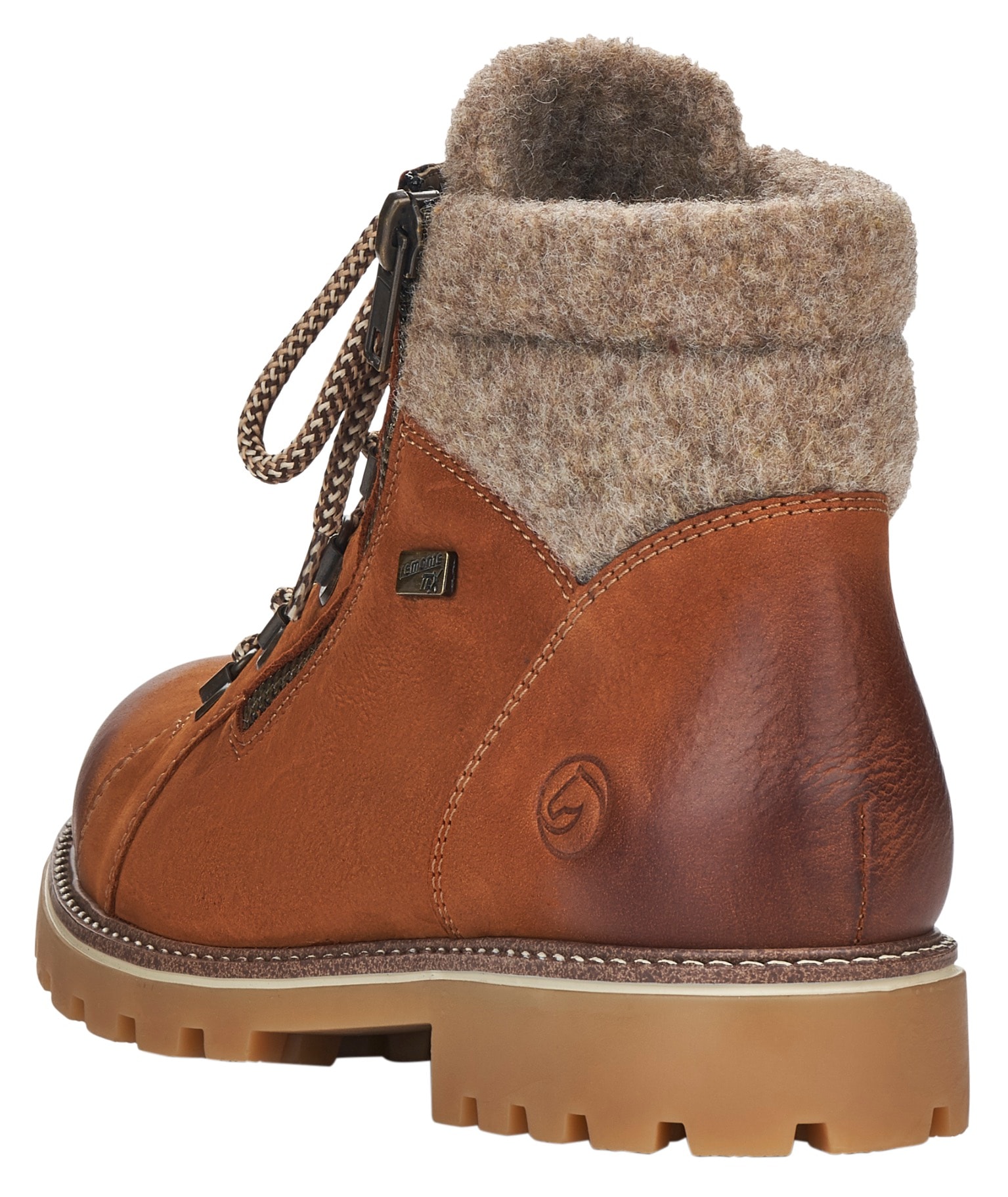 Remonte Winterboots, Blockabsatz, Outdoorschuh, Schnürschuh im trendigen Bergsteiger-Look
