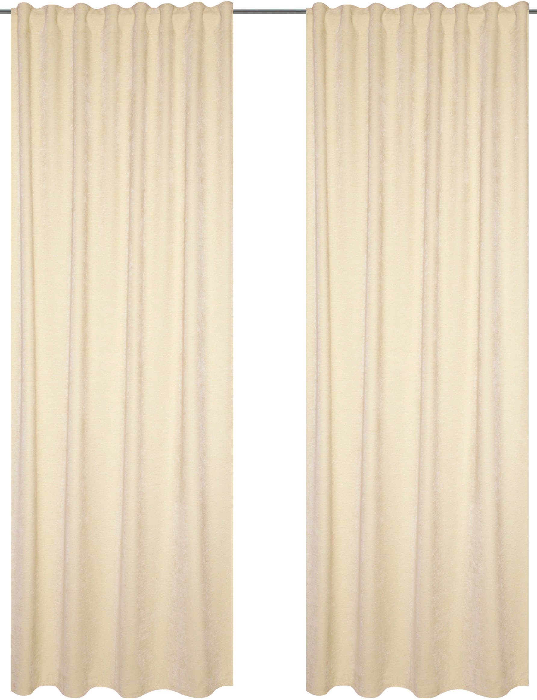 Home Basics Vorhang »WOLLY«, (2 St.), 2er Pack Thermochenille Uni WOLLY