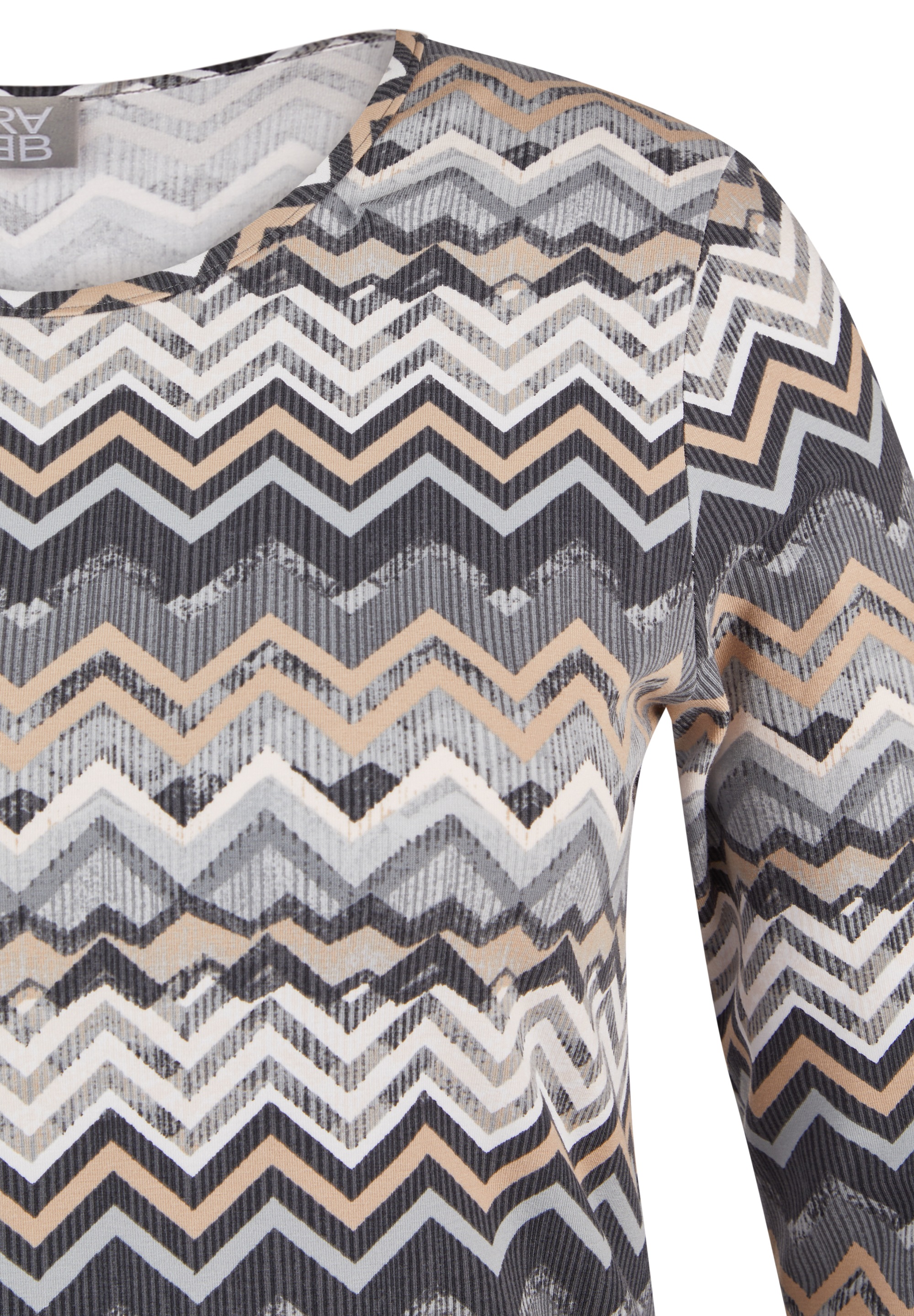 Rabe 3/4-Arm-Shirt mit grafischem Muster