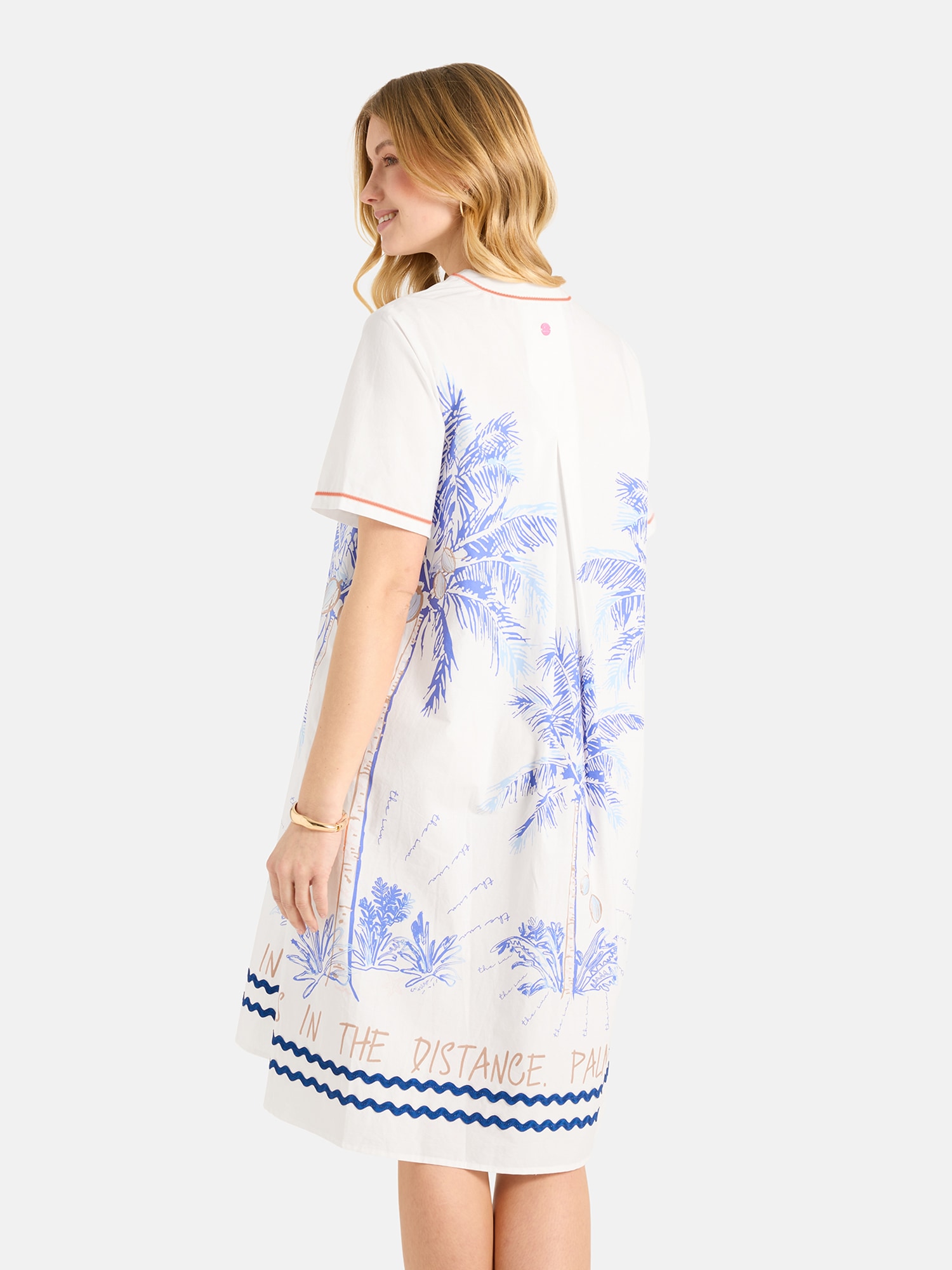 Lieblingsstück Tunikakleid »JulieL« Eingrifftaschen mit dekorativem Print, Baumwoll-Qualität