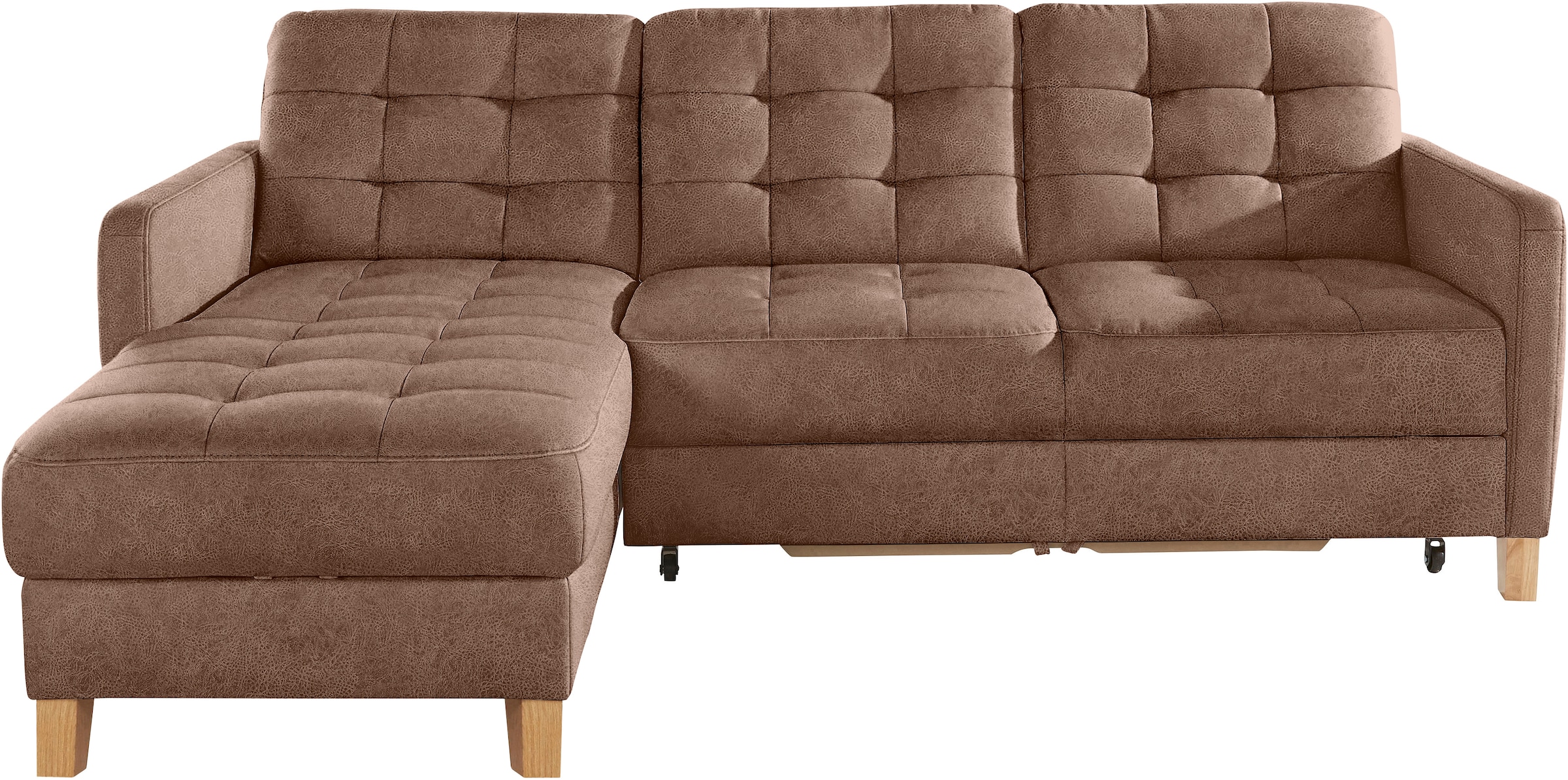 exxpo - sofa fashion Ecksofa »Elio, kompakt und komfortabel, bequem und zeitloses Design, L-Form«, wahlweise mit Bettfunktion