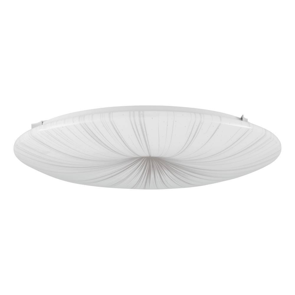 EGLO Deckenleuchte »NIEVES 1 Deckenlampe, Kristalleffekt, weiß, gold, Kunststoff, Metall«, Leuchtmittel LED-Modul | LED fest integriert, Wohnzimmerlampe, Schlafzimmer, Küche, Flur, zeitloses Design, 41x6,5cm