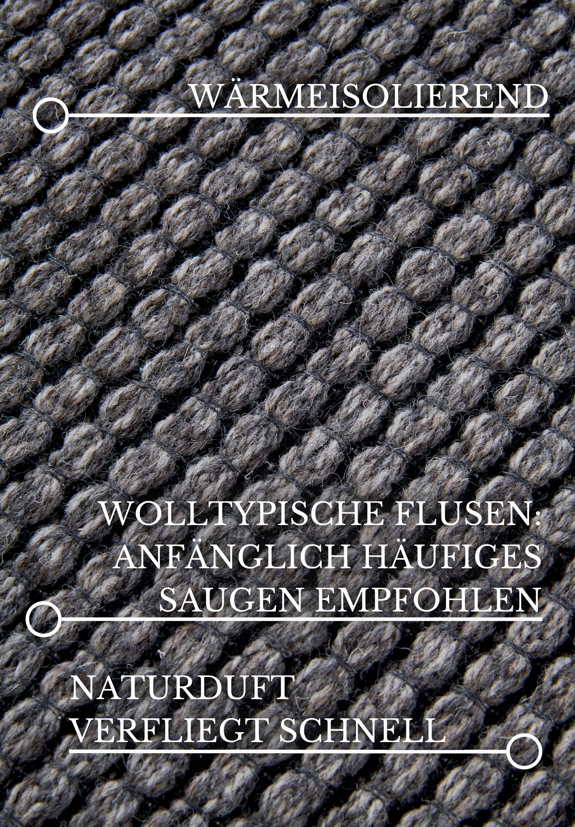 Villeroy & Boch Wollteppich »Charles«, rechteckig, 5 mm Höhe, Schurwolle, Wolle, Natur, Wohnzimmer, Schlafzimmer, Boho, Skandi