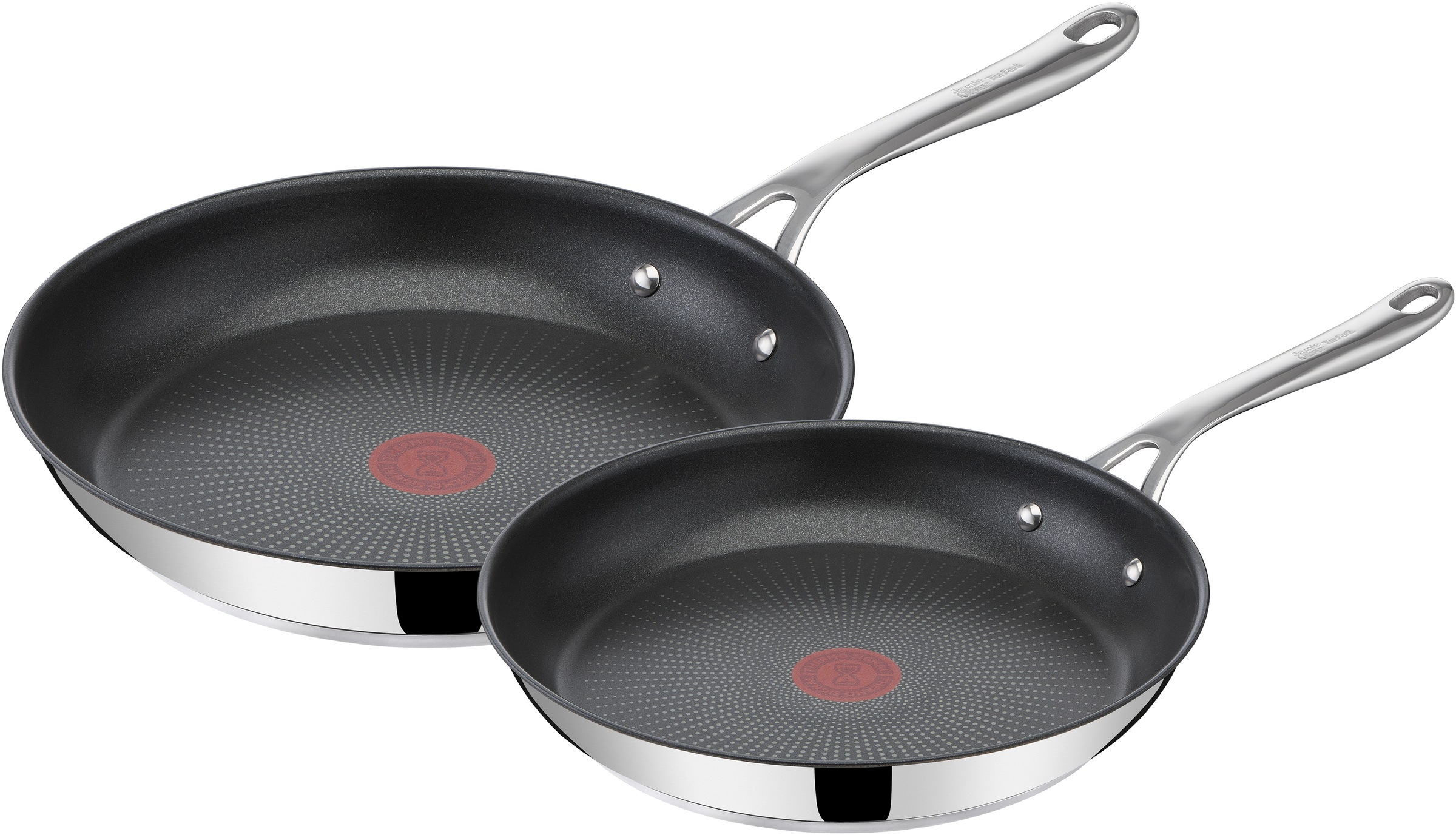 Tefal Pfannen-Set »Jamie Oliver Cook's Direct«, Edelstahl, (2 tlg.), Ø 24/28 cm, Induktion