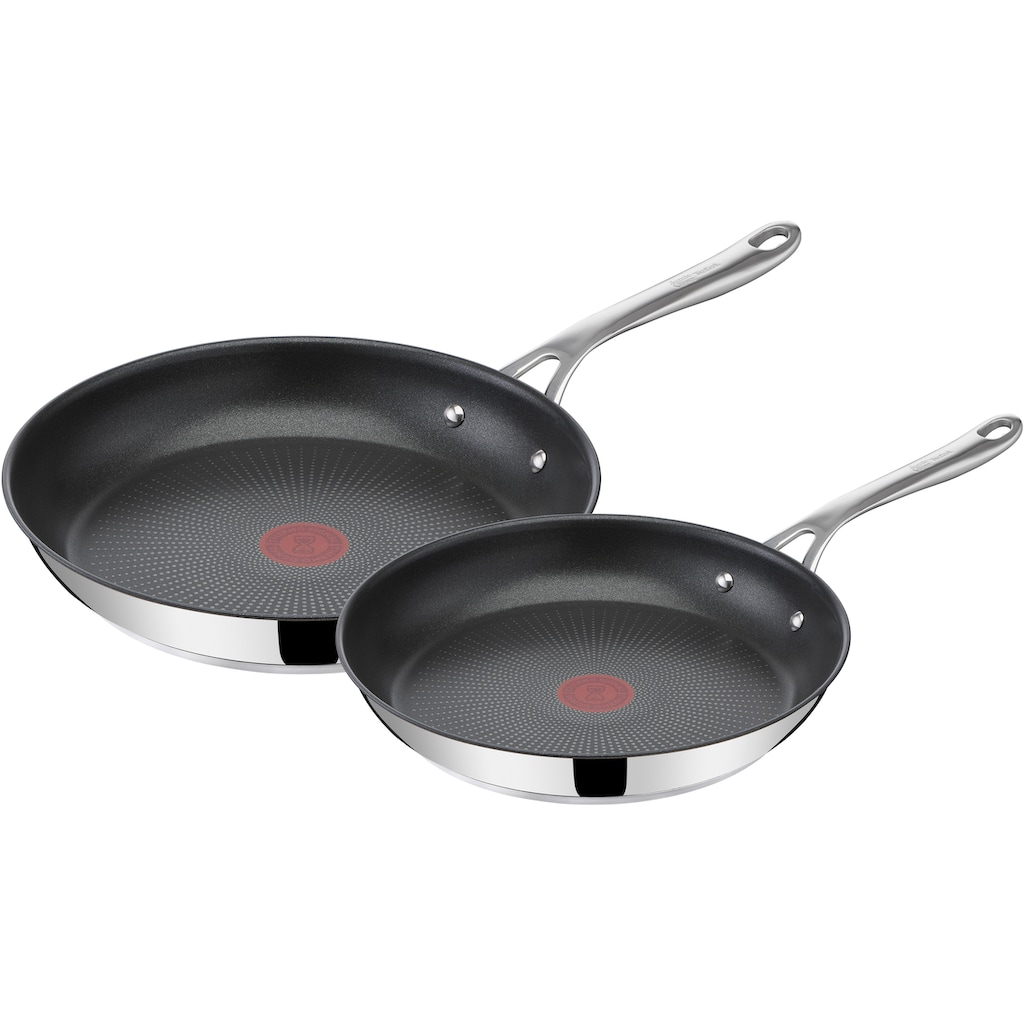 Tefal Pfannen-Set »Jamie Oliver Cook's Direct«, Edelstahl, (Set, 2 tlg., 1x Bratpfanne Ø 24 cm, 1x Bratpfanne Ø 28 cm)