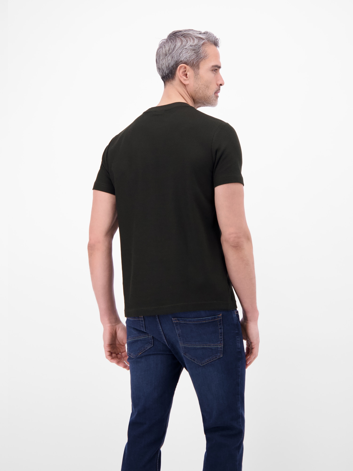 LERROS T-Shirt »T-Shirt mit Waffelstruktur aus 100 % Baumwolle«