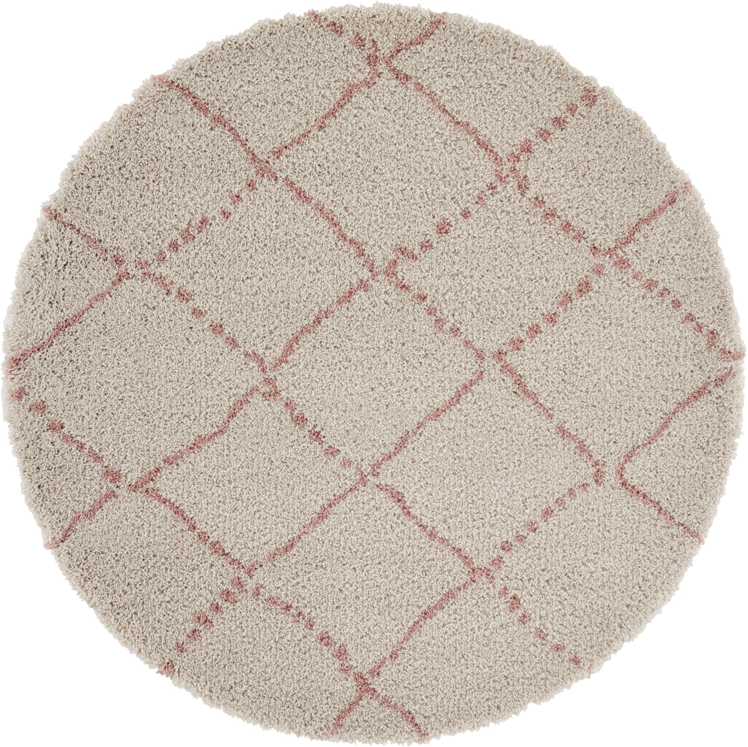 MINT RUGS Hochflor-Teppich »Hash«, rund, 35 mm Höhe, Scandi Look, Wohnzimmer