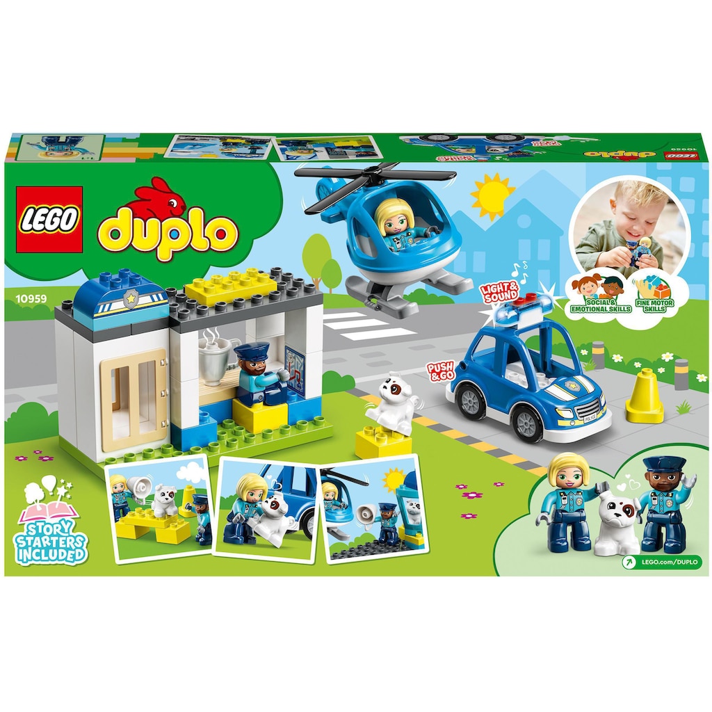 LEGO® Konstruktionsspielsteine »Polizeistation mit Hubschrauber (10959), LEGO® DUPLO«, (40 St.)