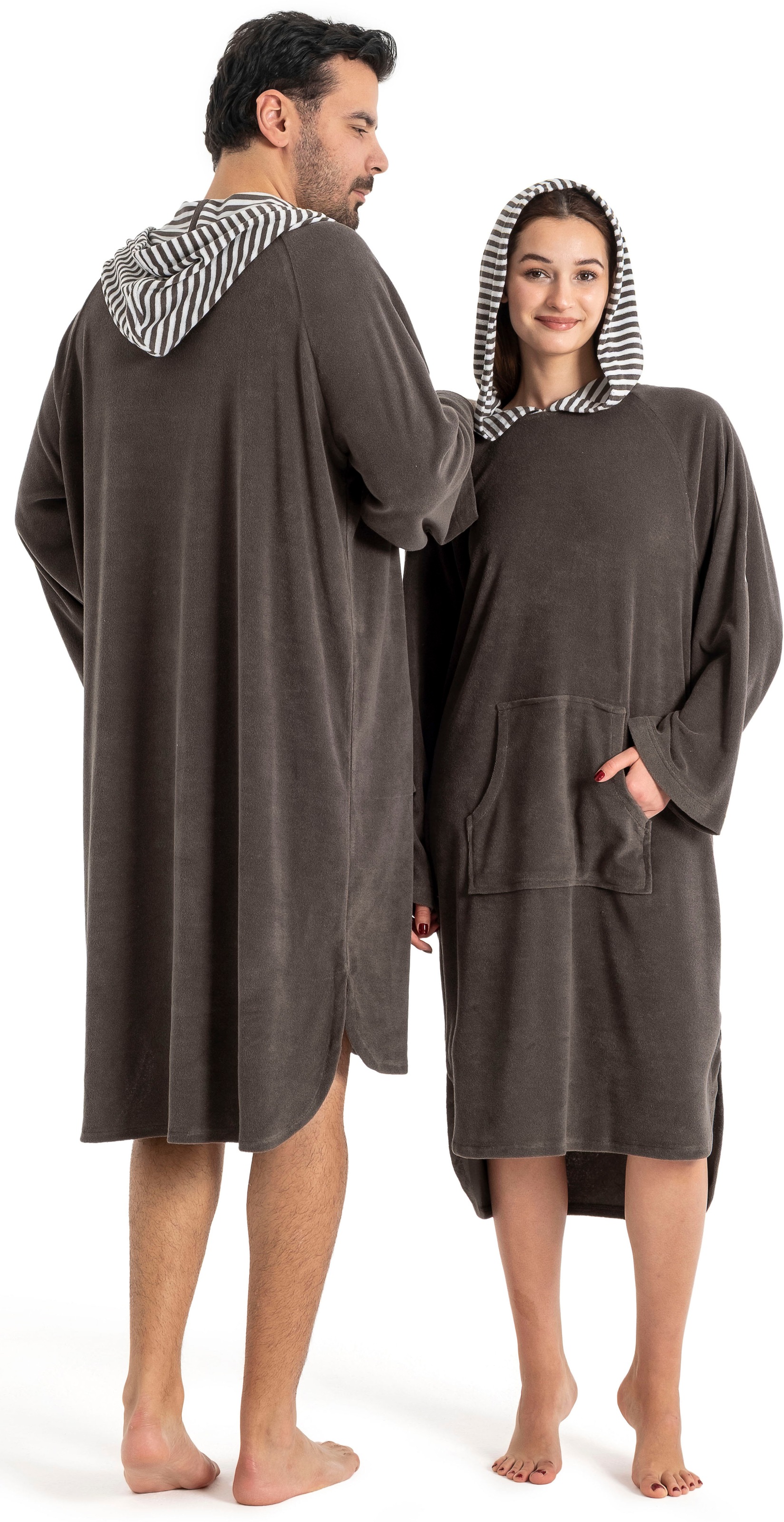 KangaROOS Badeponcho »Dalia Surfponcho, ideal für Sauna, Spa & im Urlaub« 1 Stk. weich, Uni-Farben mit Streifen, leicht, Unisex, für Damen und Herren