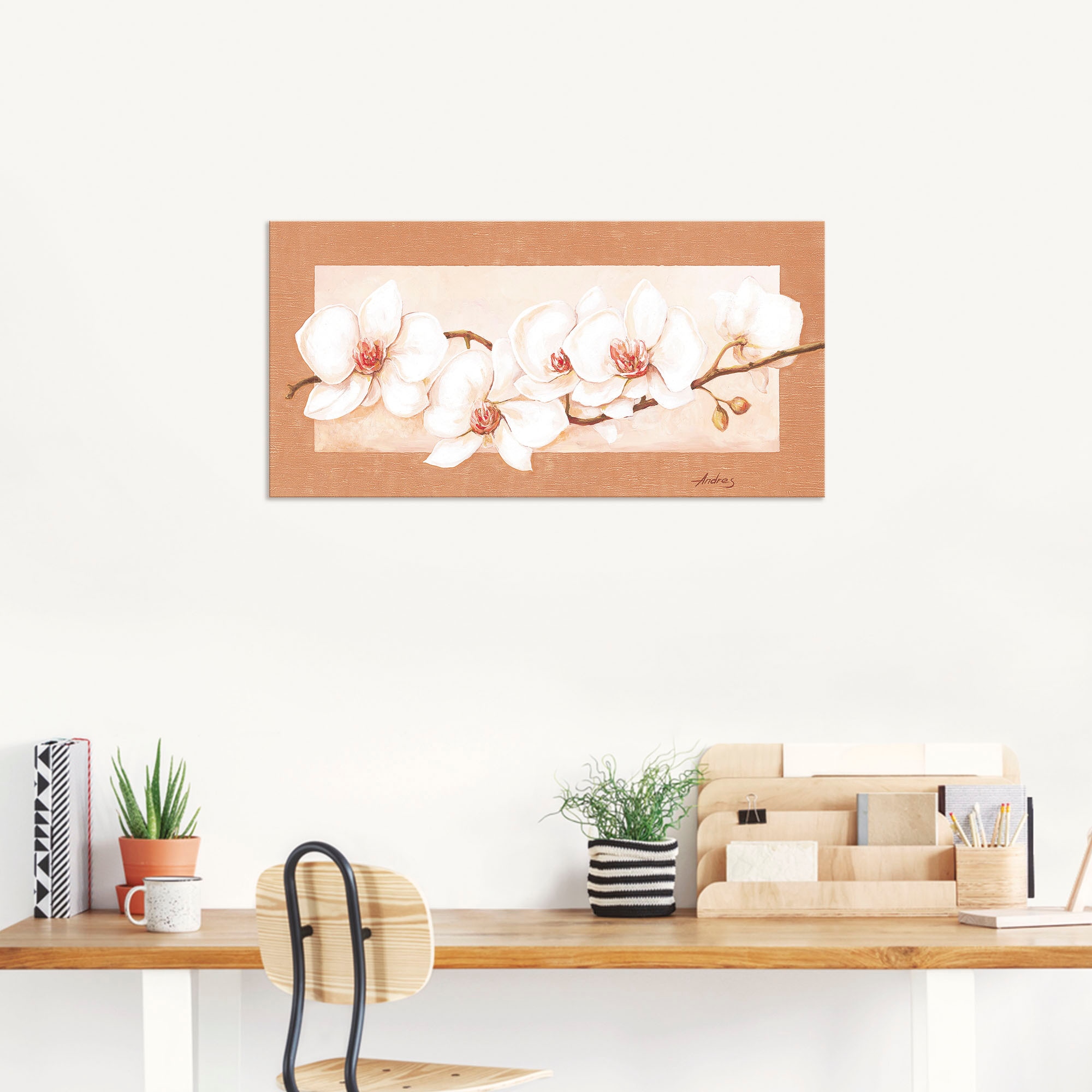 Artland Wandbild »Orchideenzweig« Blumenbilder 1 Stk. tlg. als Alubild, Leinwandbild in verschied. Größen