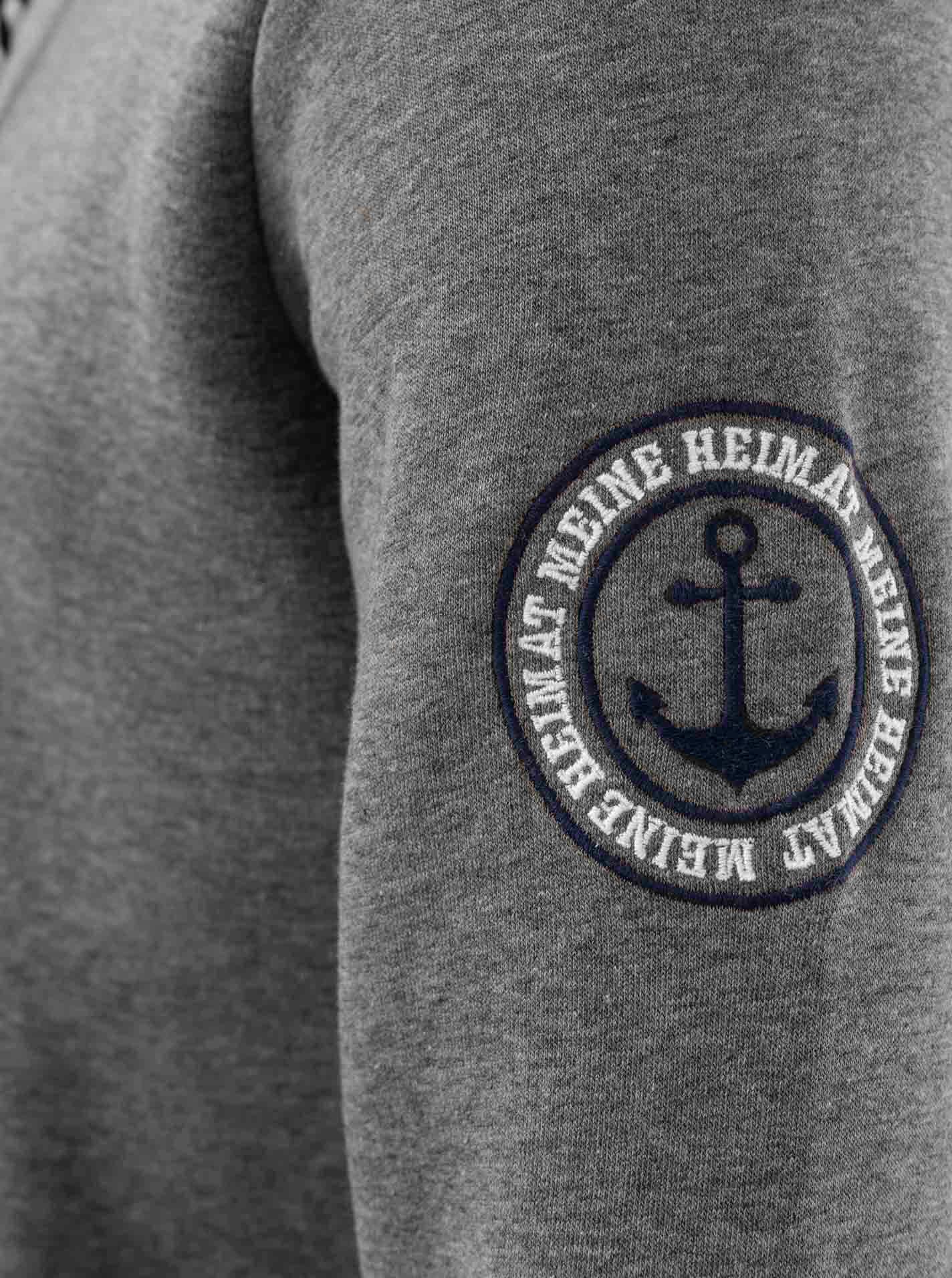 Zwillingsherz Kapuzensweatjacke »"Küste Meer Moin"«, mit Zipper großer Stickerei