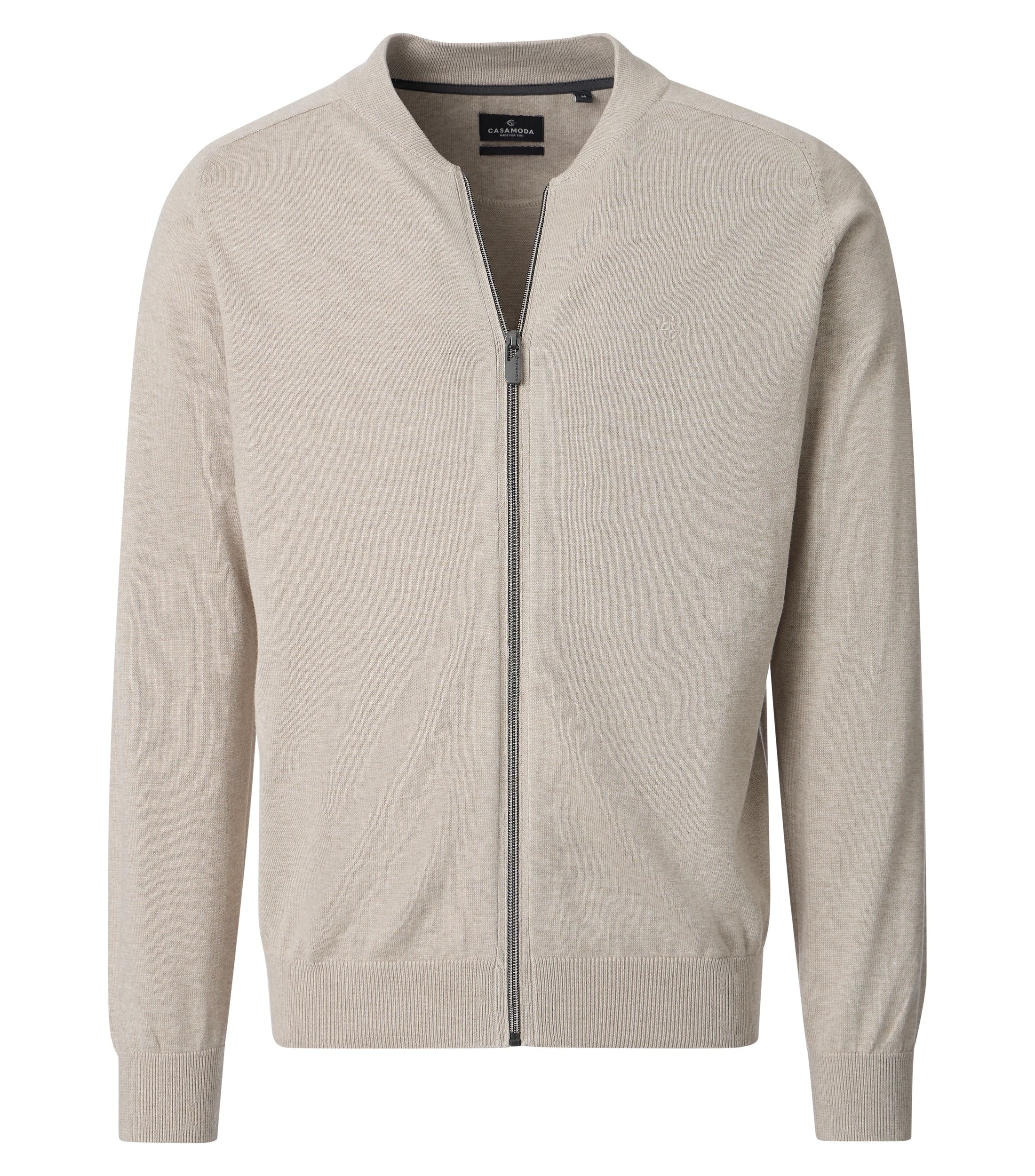 CASAMODA Strickjacke »Strickjacke« mit Reißverschluss und Blouson-Kragen