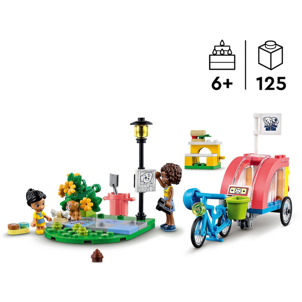 LEGO® Konstruktionsspielsteine »Hunderettungsfahrrad (41738), LEGO® Friends«, (125 St.), Made in Europe
