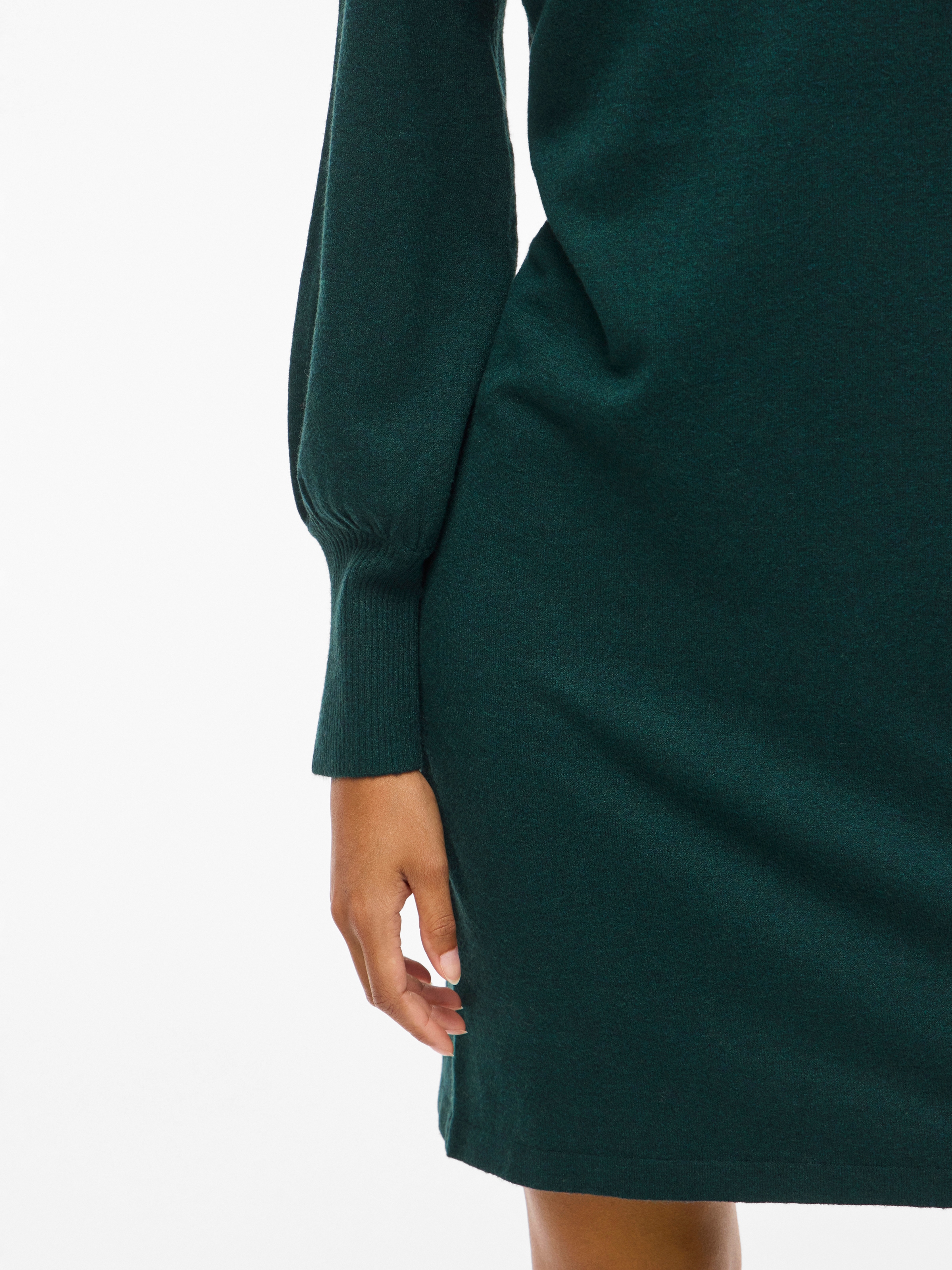 Vila Strickkleid »VIKERRY O-NECK KNIT DRESS - NOOS« Materialmix, regular fit