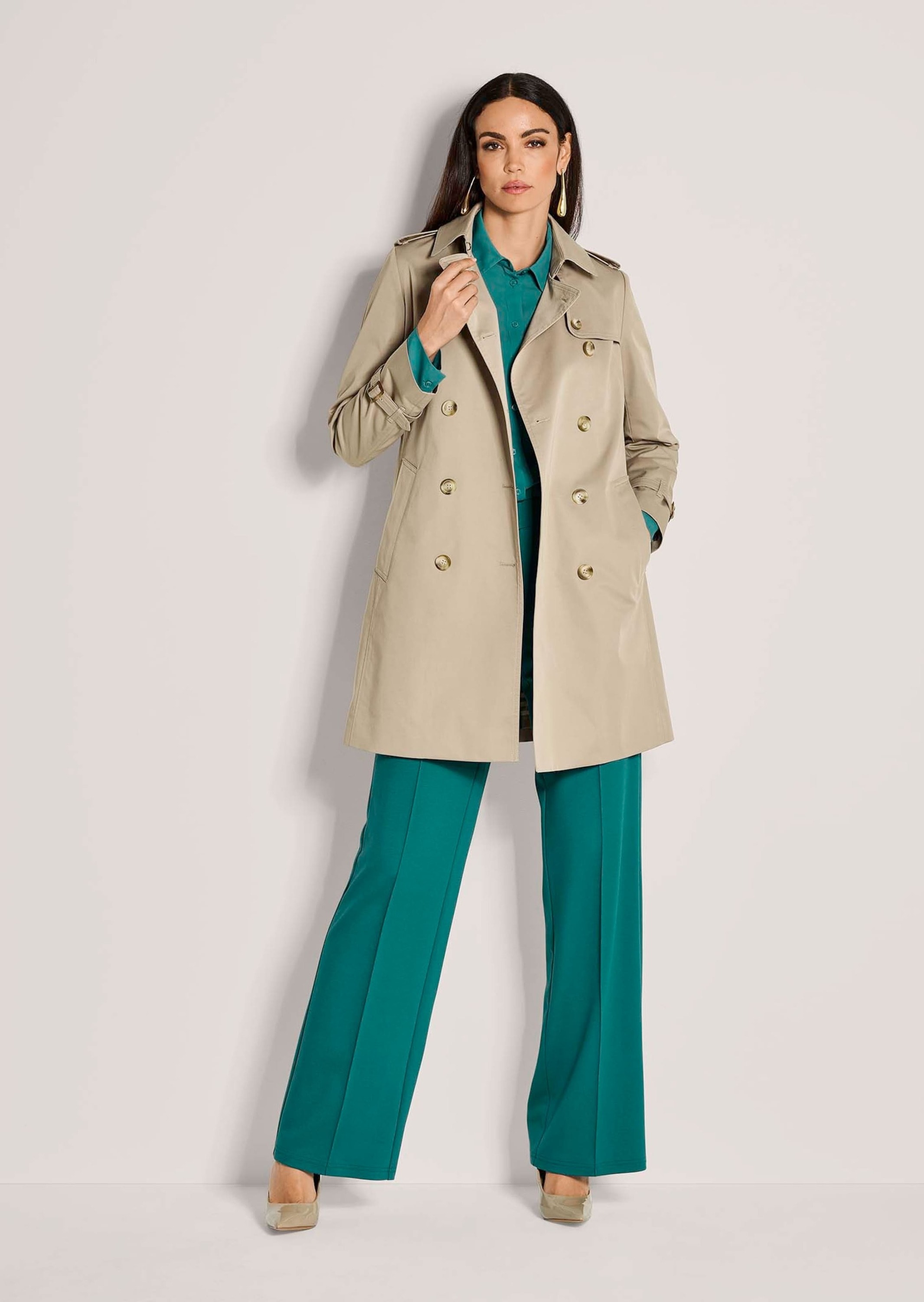 MADELEINE Trenchcoat »Kurzmantel Langarm Trenchcoat mit Bindegürtel«