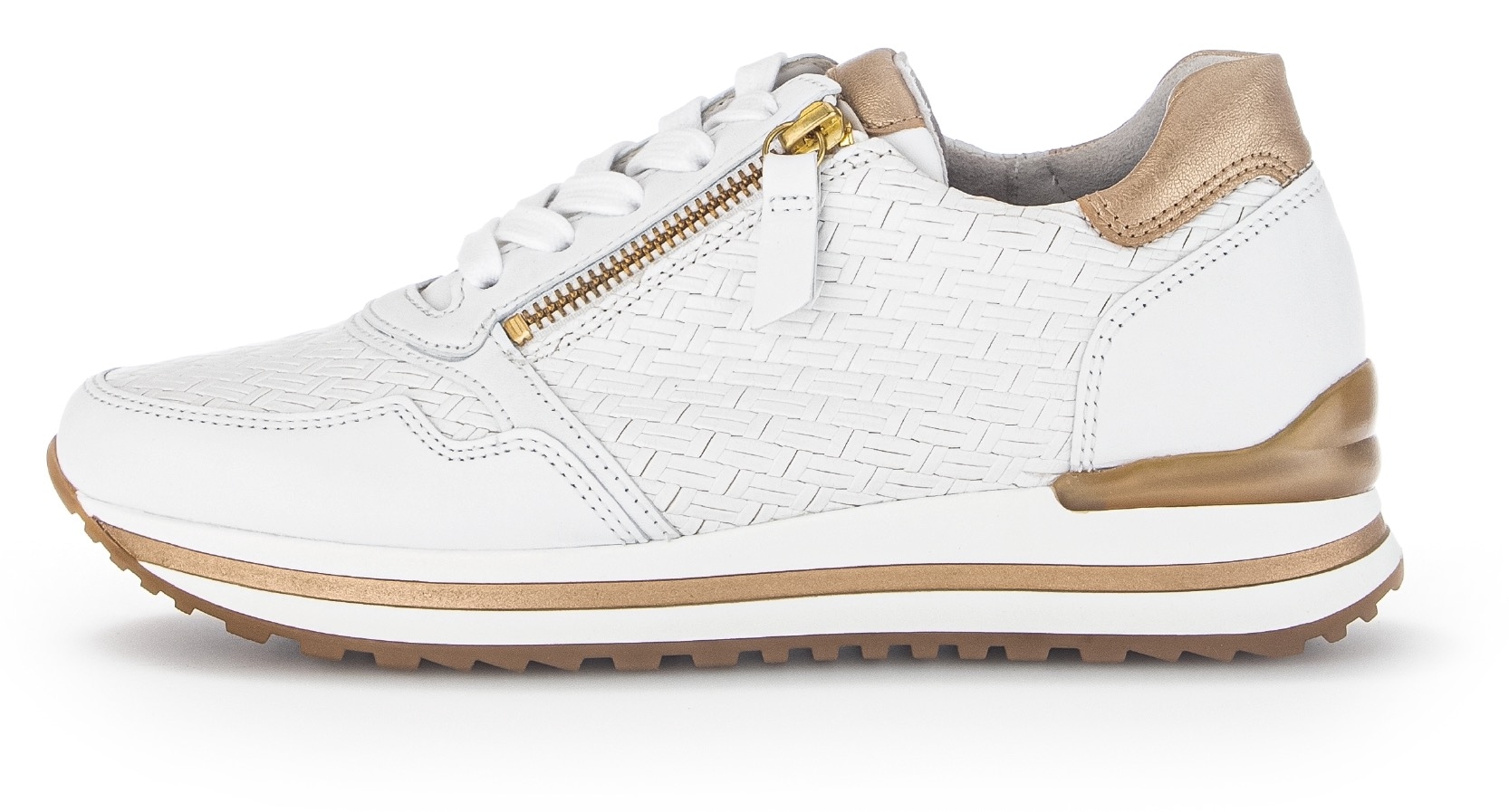 Gabor Keilsneaker »TURIN«, Freizeitschuh, Halbschuh, Schnürschuh mit schönen Metallic-Details