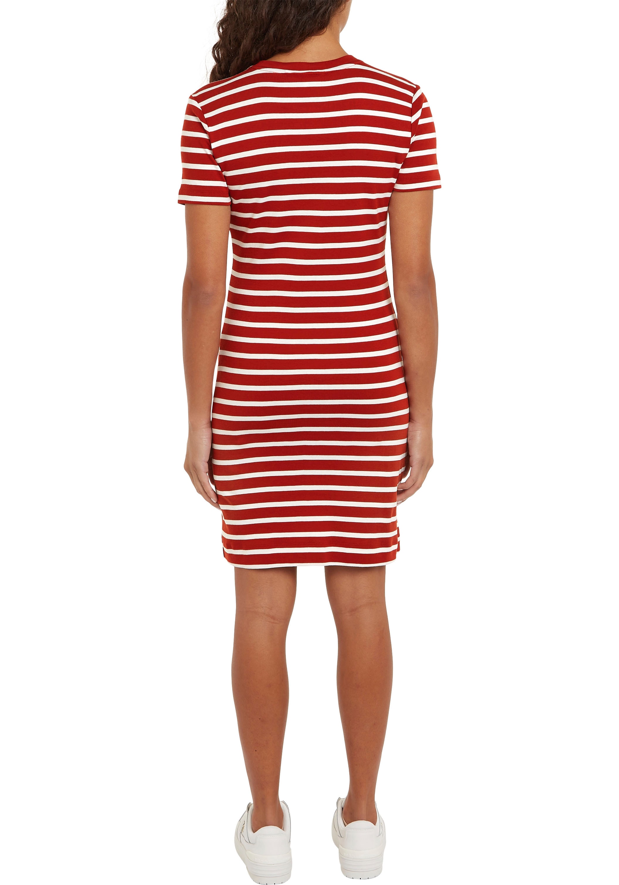 Tommy Hilfiger Shirtkleid »NEW CODY STR SLIM SHORT DRS SS«, mit allover Streifendessin, Logo-Flag