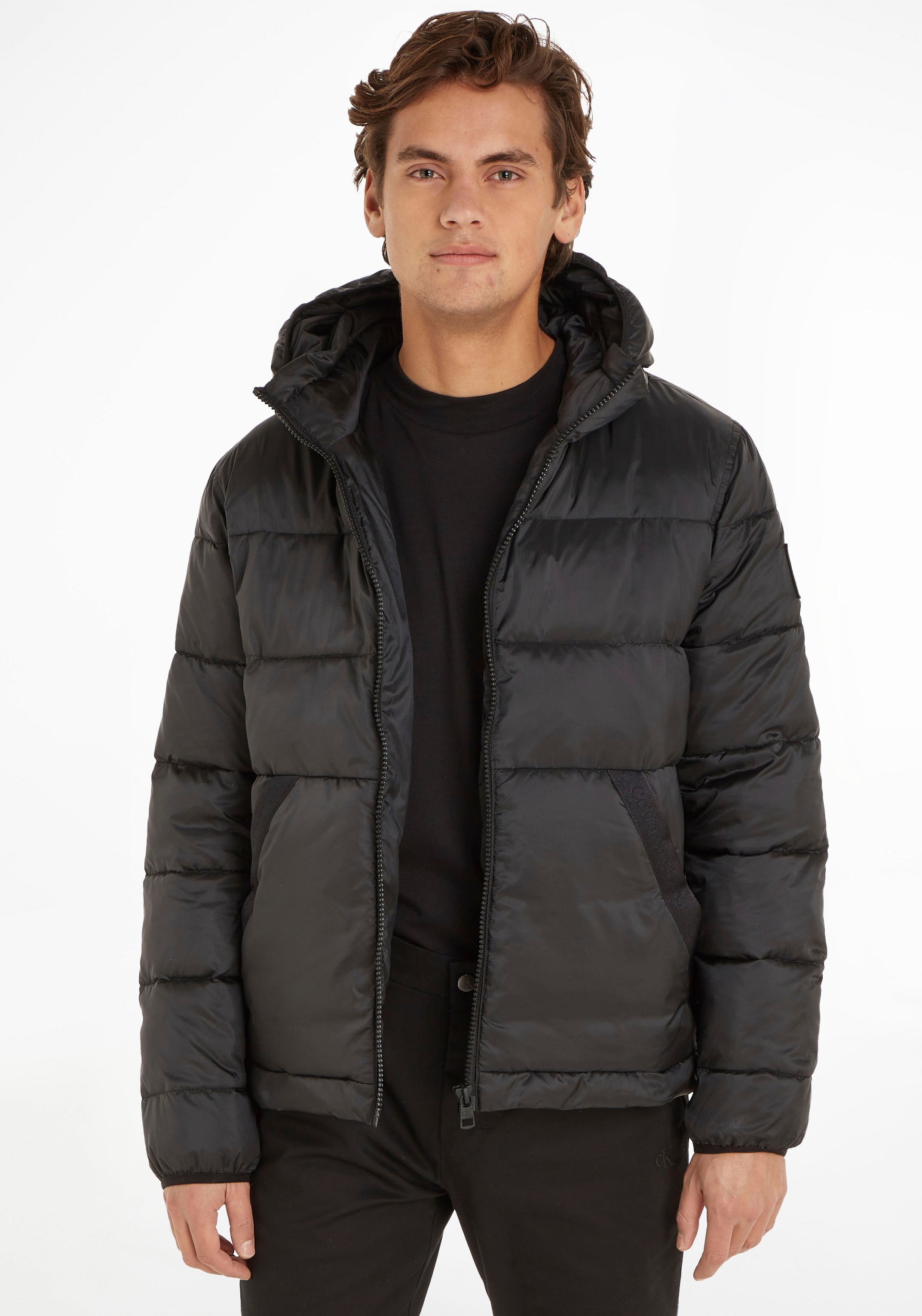 Calvin Klein Jeans Steppjacke »TRIM LW PADDED JACKET«, mit Kapuze