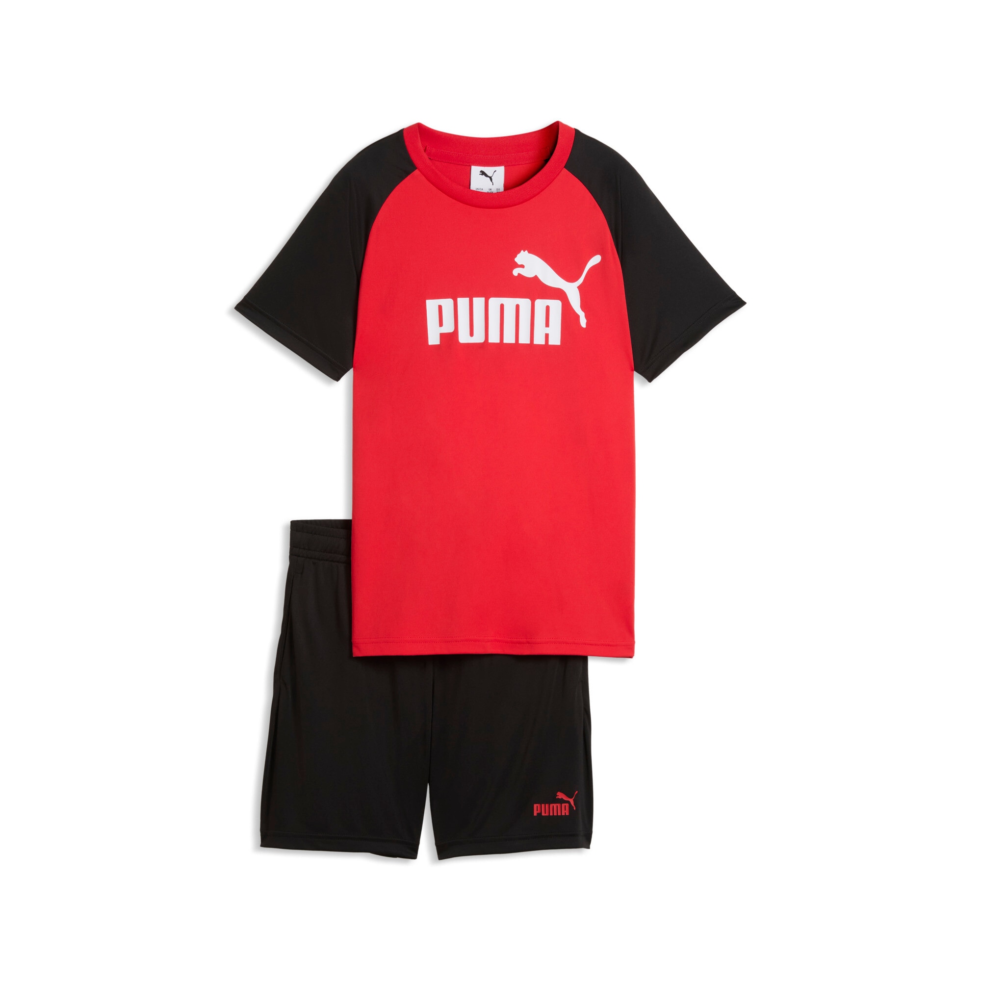 PUMA Trainingsanzug »ESS NO.1 LOGO POLY TEE AND SHORTS SET B« 2 tlg. zweiteiliges Set, mit DryCELL Technologie, atmungsaktiv