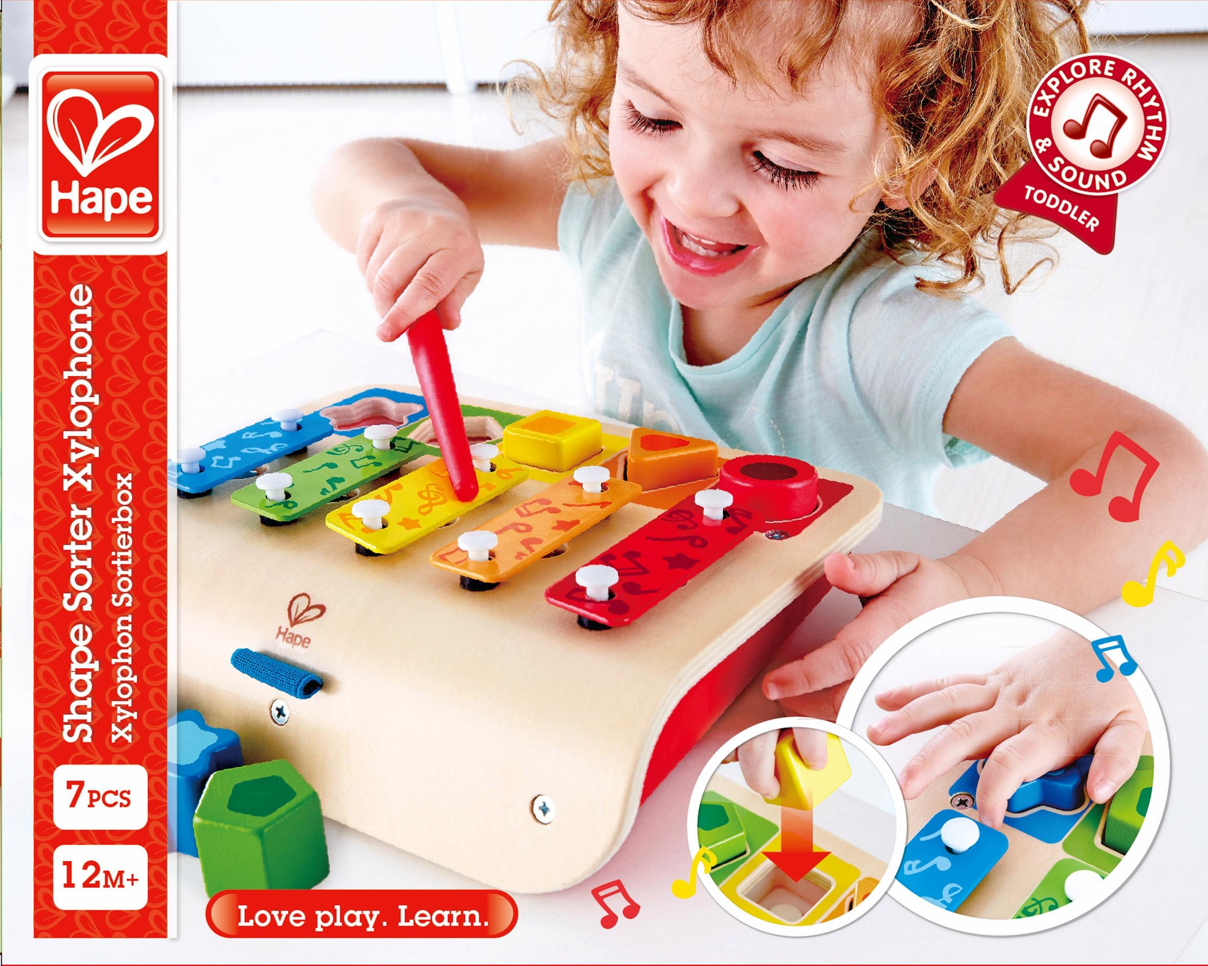 Hape Spielzeug-Musikinstrument »Xylophon-Piano«, inklusive Steckspiel