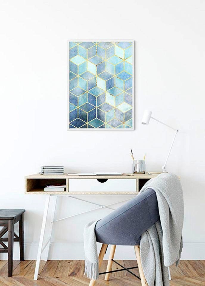 Komar Bild »Mosaik Azzuro« Abstrakt 1 Stk. tlg. Wandbild zur Dekoration - ohne Rahmen